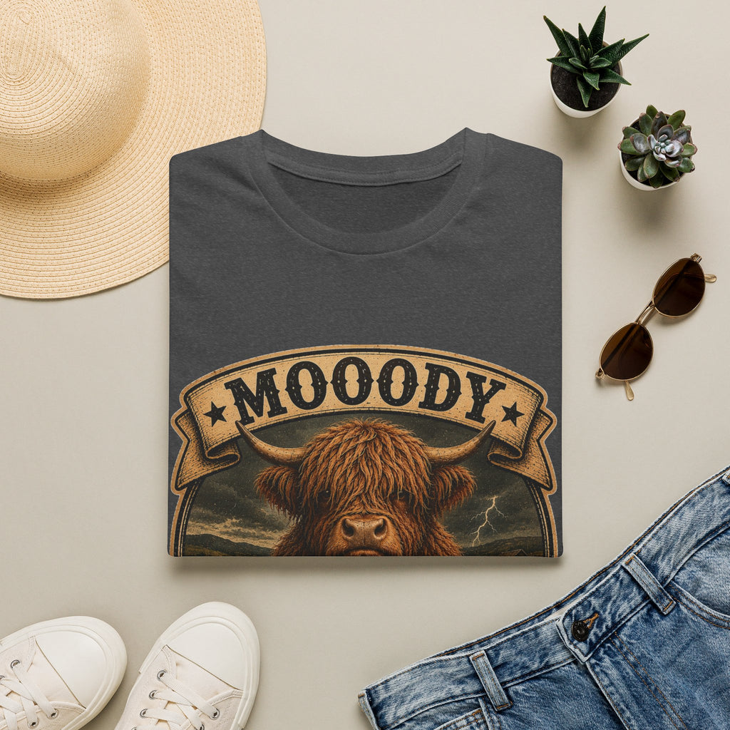 Moody Today's Forecast Highland Cow Unisex Softstyle T-Shirt