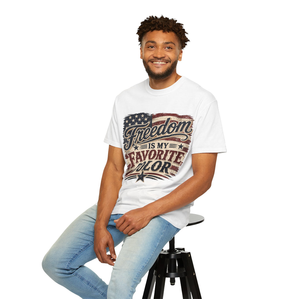 Freedom Is My Favorite Color T-Shirt — Patriotic American Flag Tee
