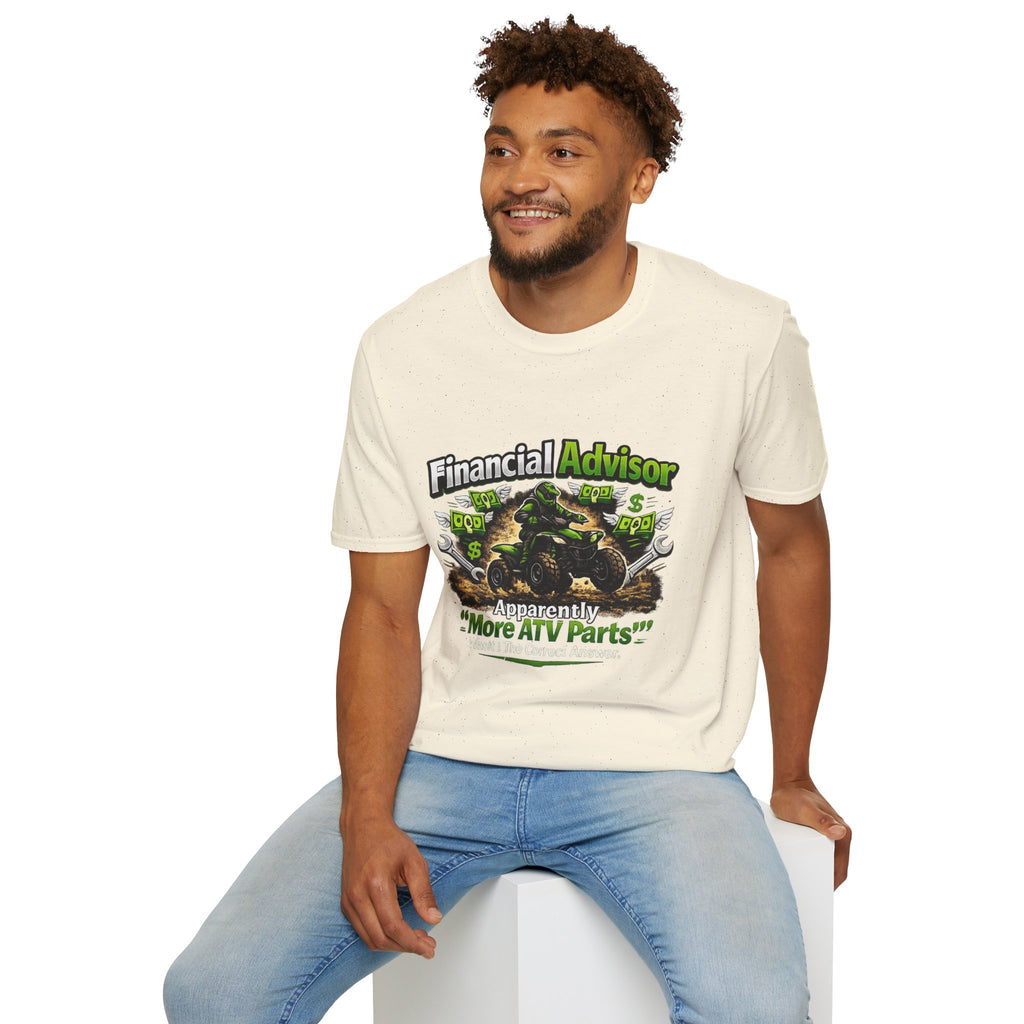 Financial Advisor ATV T‑Shirt — "Apparently I Know More ATV Parts" Money Mechanic Tee