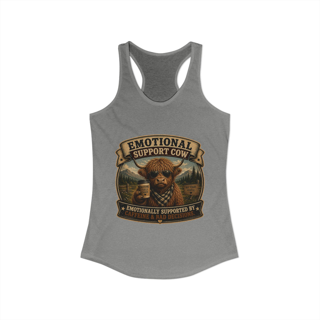 Emotional Support Cow Women's Ideal Racerback Tank