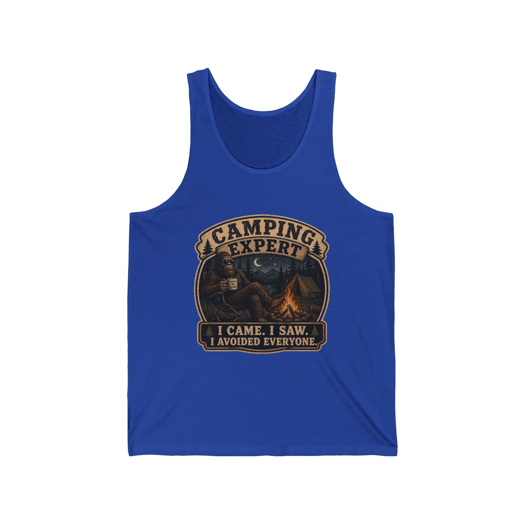 “I Came, I Saw, I Avoided Everyone” Funny Outdoor Shirt — Camping Expert Tank Top