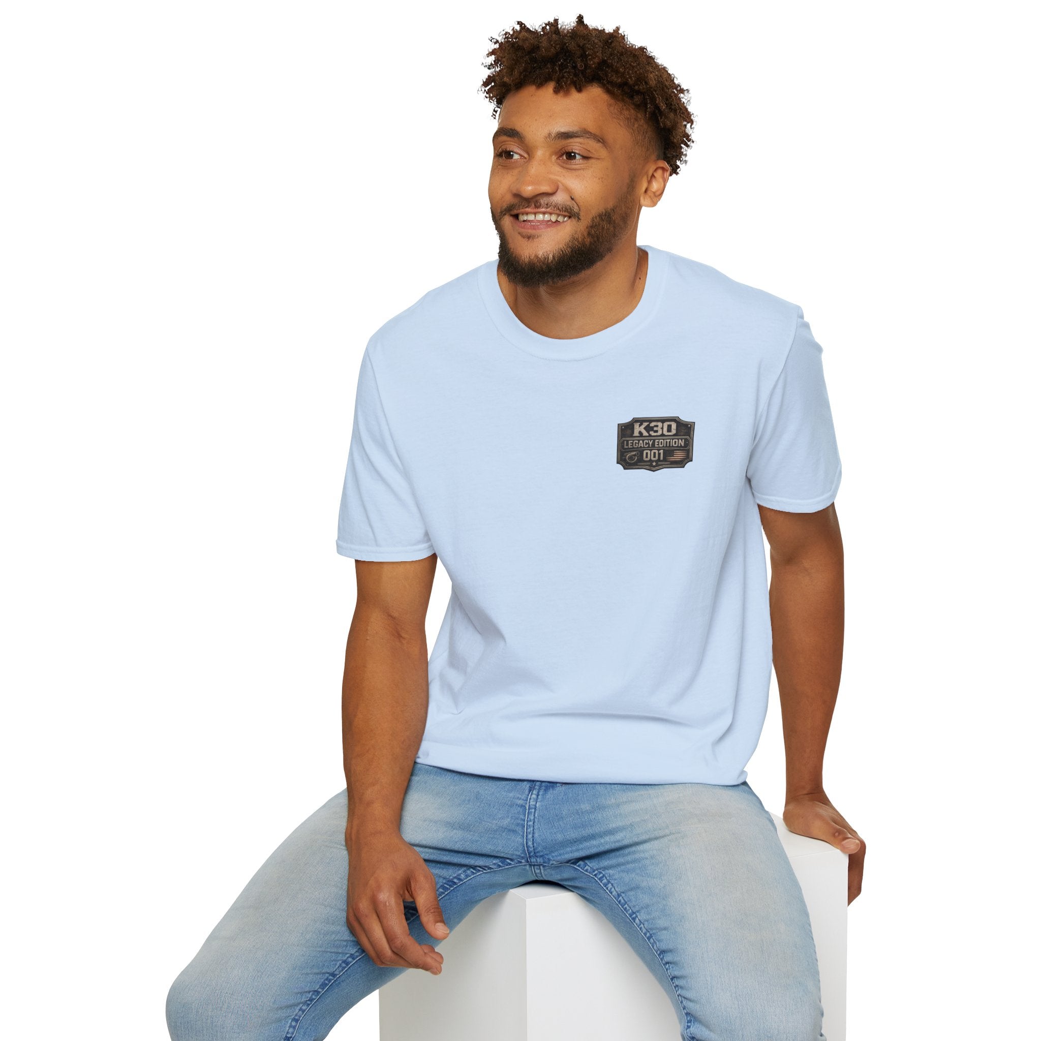 Chevy Parking Only Everyone Else Can Walk - K30 Legacy Edition Badge T-Shirt — 'K30 Legacy Edition 001' Chest Logo