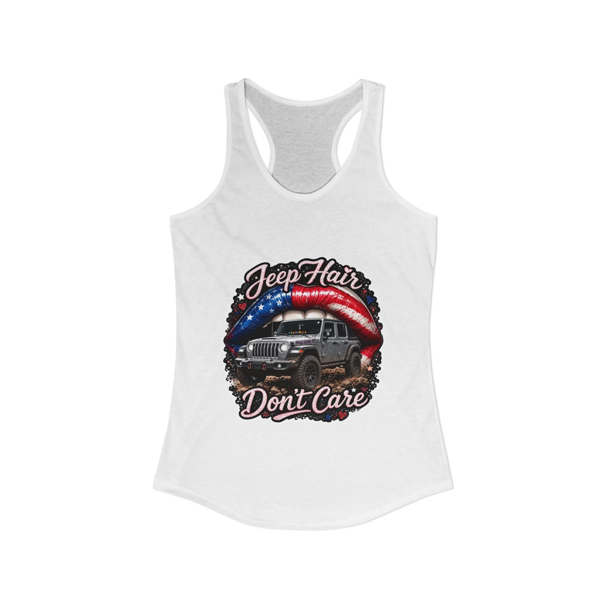 Jeep Hair Don't Care Women's Ideal Racerback Tank