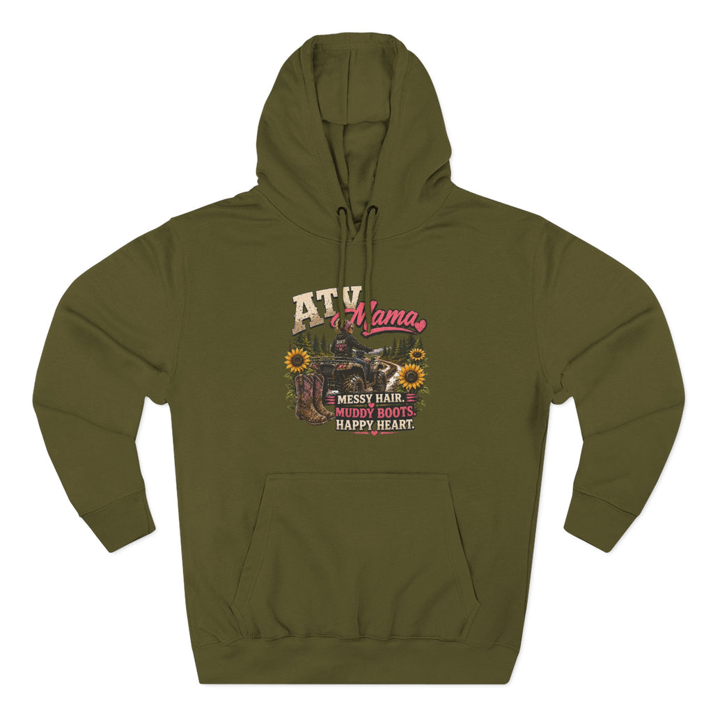 Mama Farm Hoodie — Messy Hair, Muddy Boots Graphic Sweatshirt