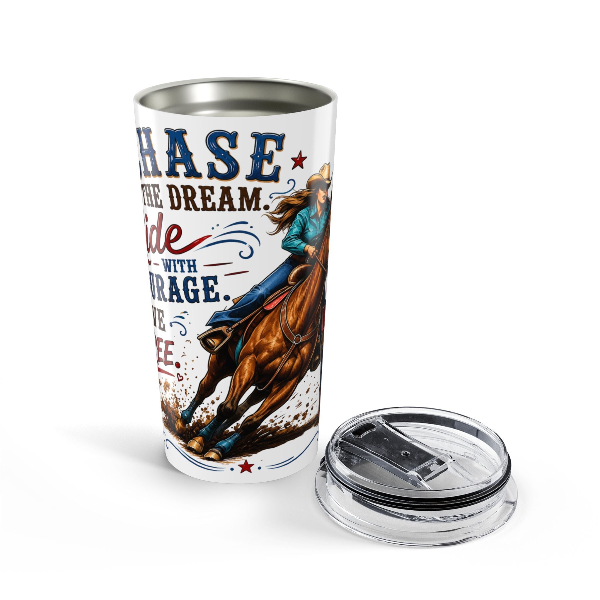 Chase the Dream Horse Tumbler 20oz