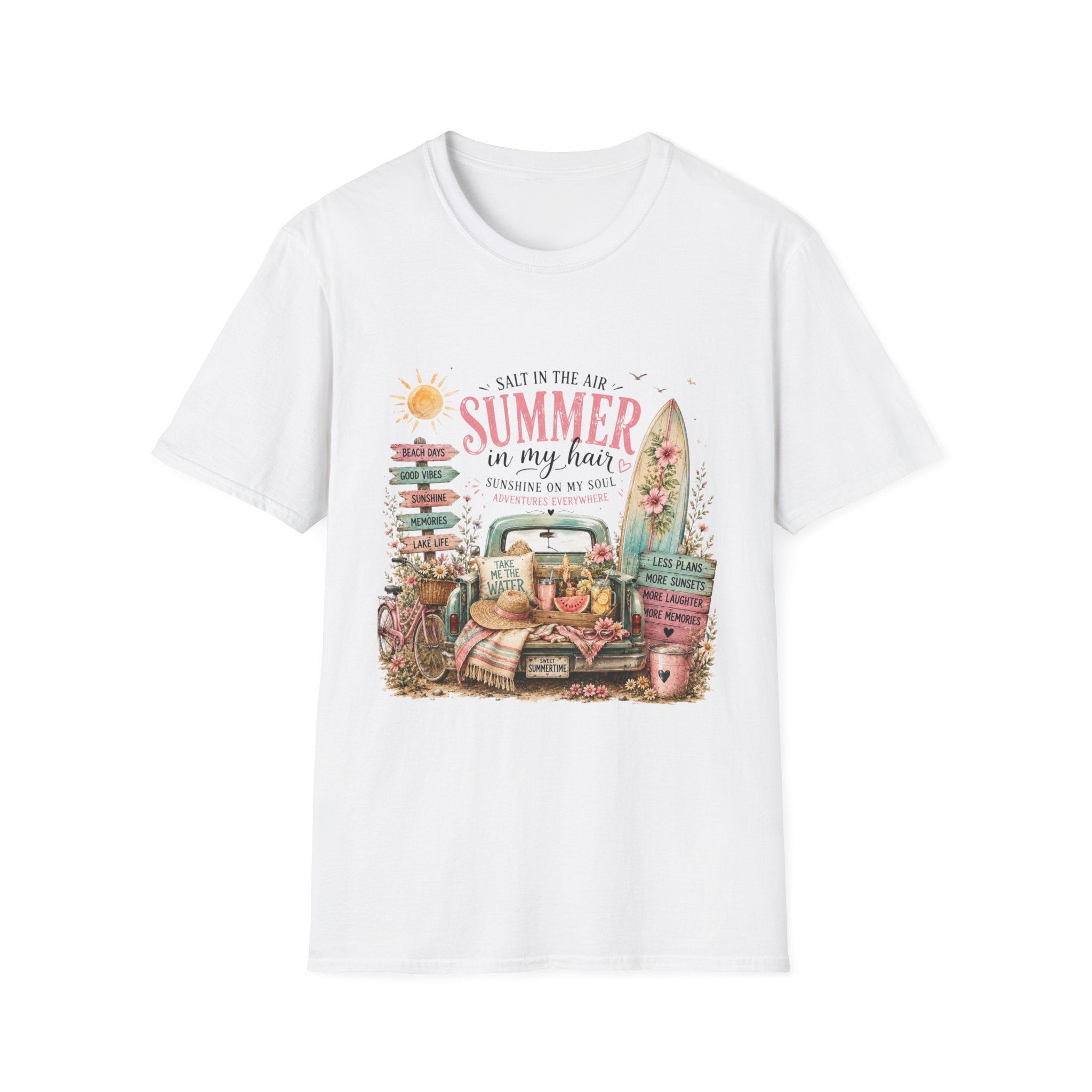 Summer in My Hair T-Shirt — 'Salt in the Air' Beach Vintage Surf Tee