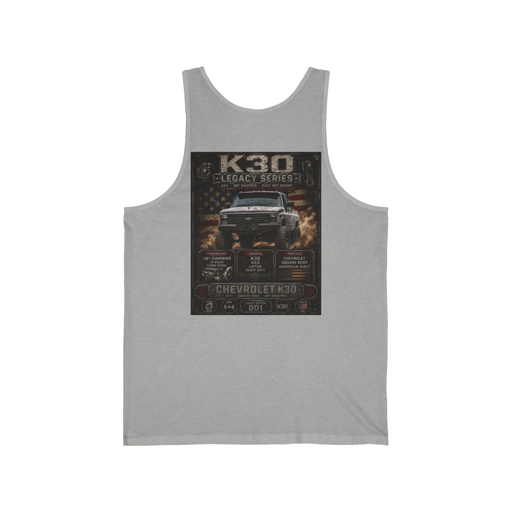 K30 Legacy Series Chevrolet K30 Truck Tank Top — Vintage Off-Road Graphic