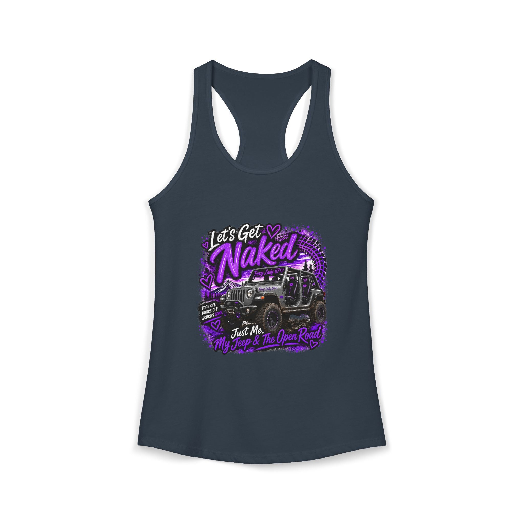Let's Get Naked Jeep - Women's Ideal Racerback Tank