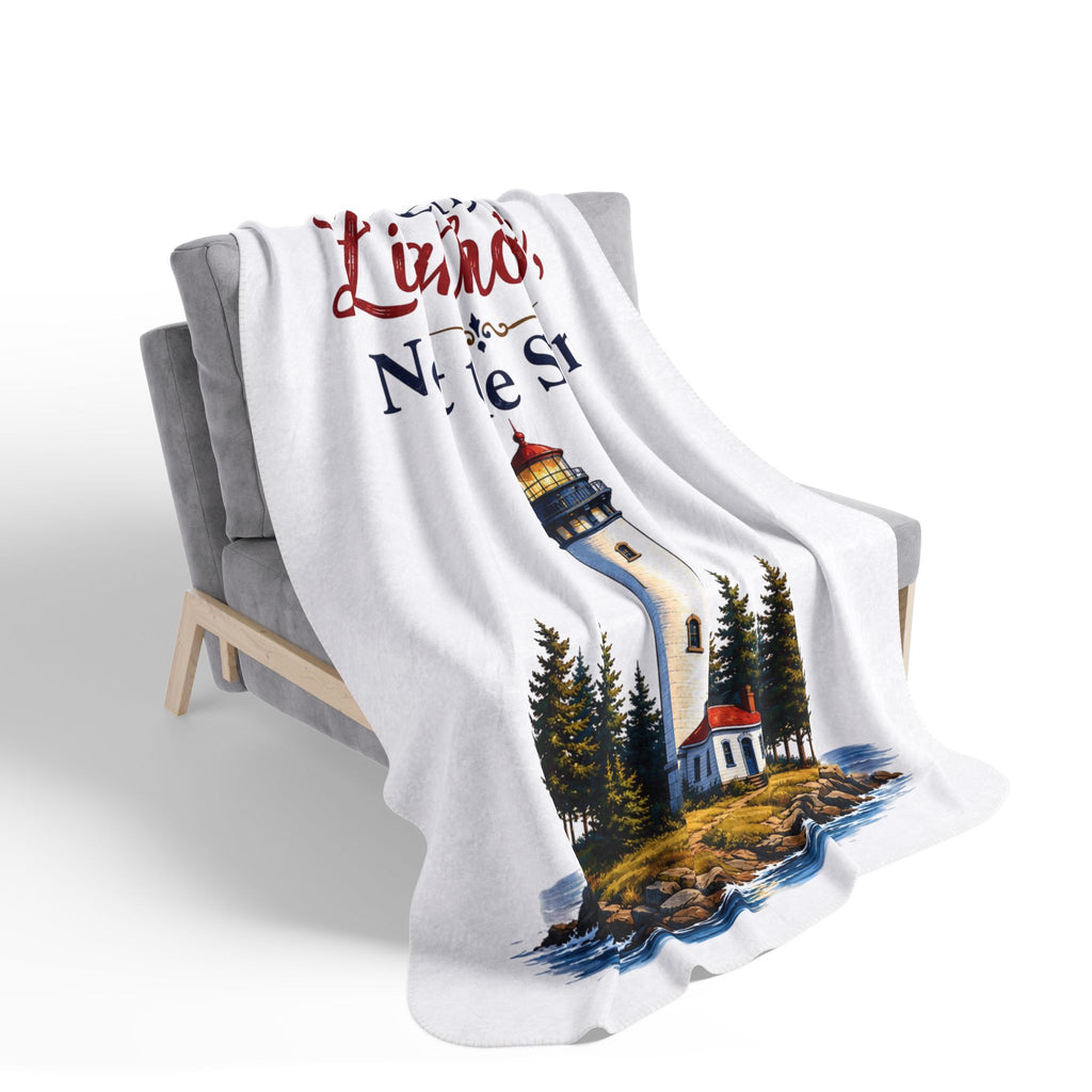 Be the Lighthouse Not Storm Fleece Sherpa Blanket