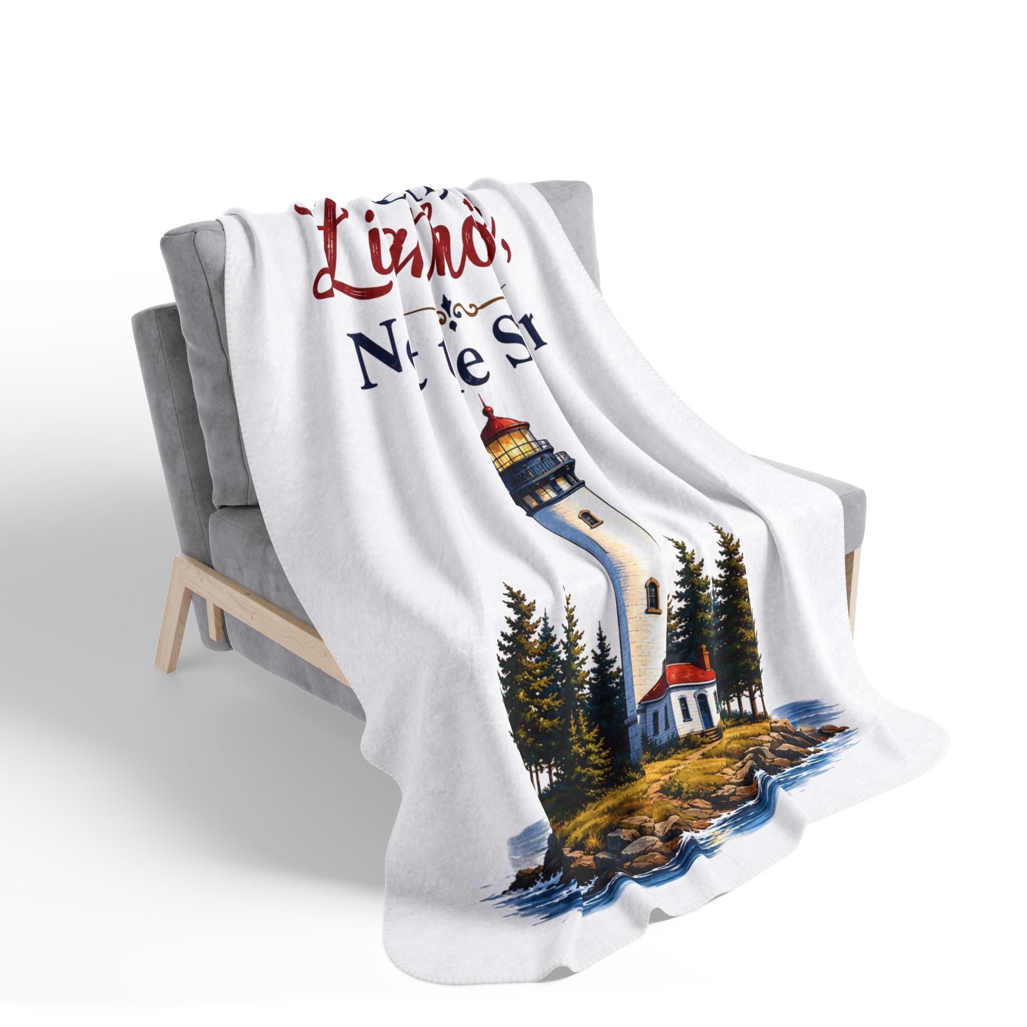Be the Lighthouse Not Storm Fleece Sherpa Blanket