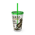 Inspirational Horse Tumbler with Straw — "Chase the Dream, Ride with Courage" 16oz