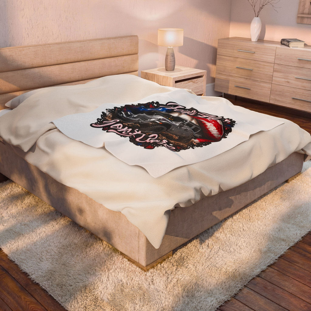 Jeep Hair Don't Care Velveteen Plush Blanket