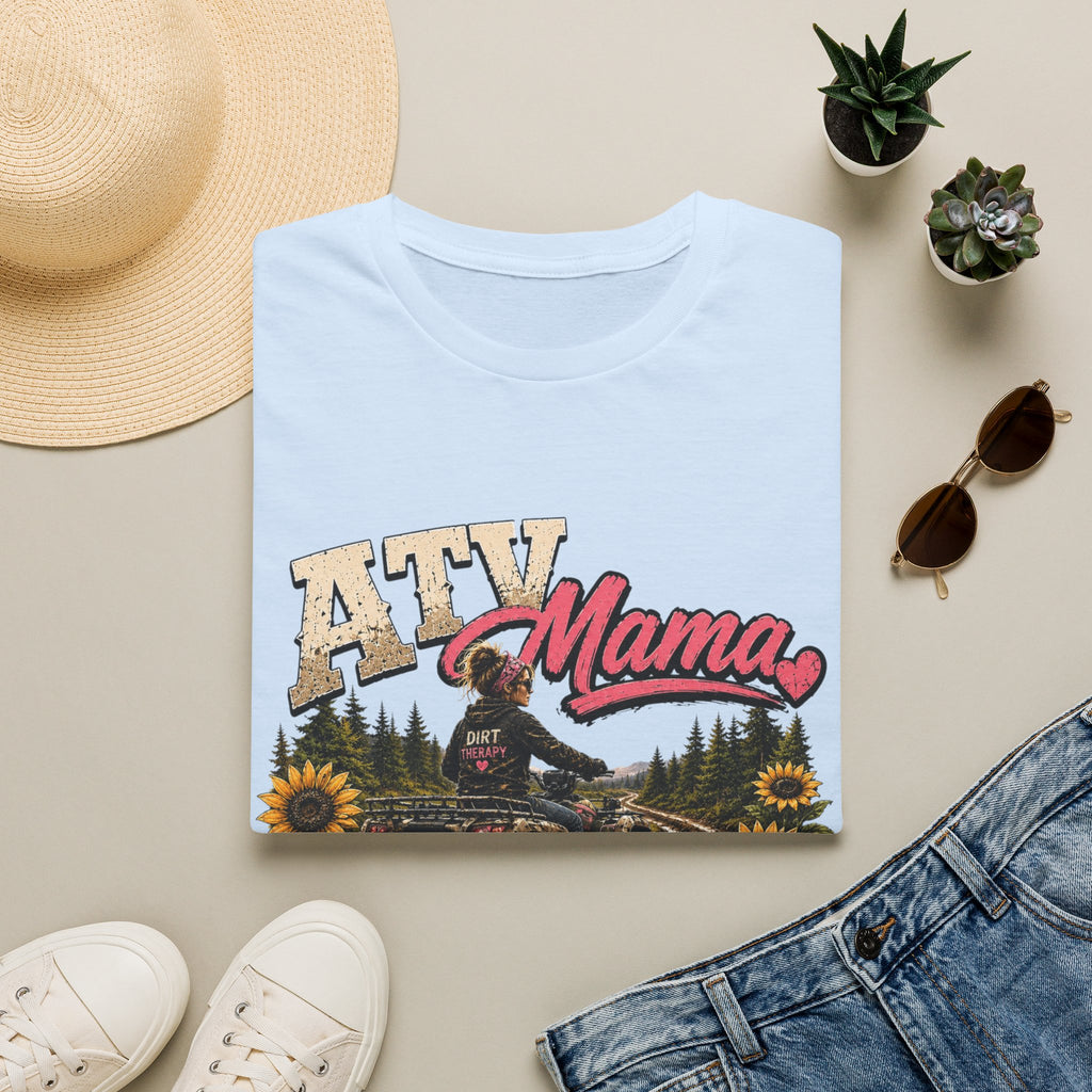 ATV Mama T-Shirt — Messy Hair, Muddy Boots Graphic Tee for Moms