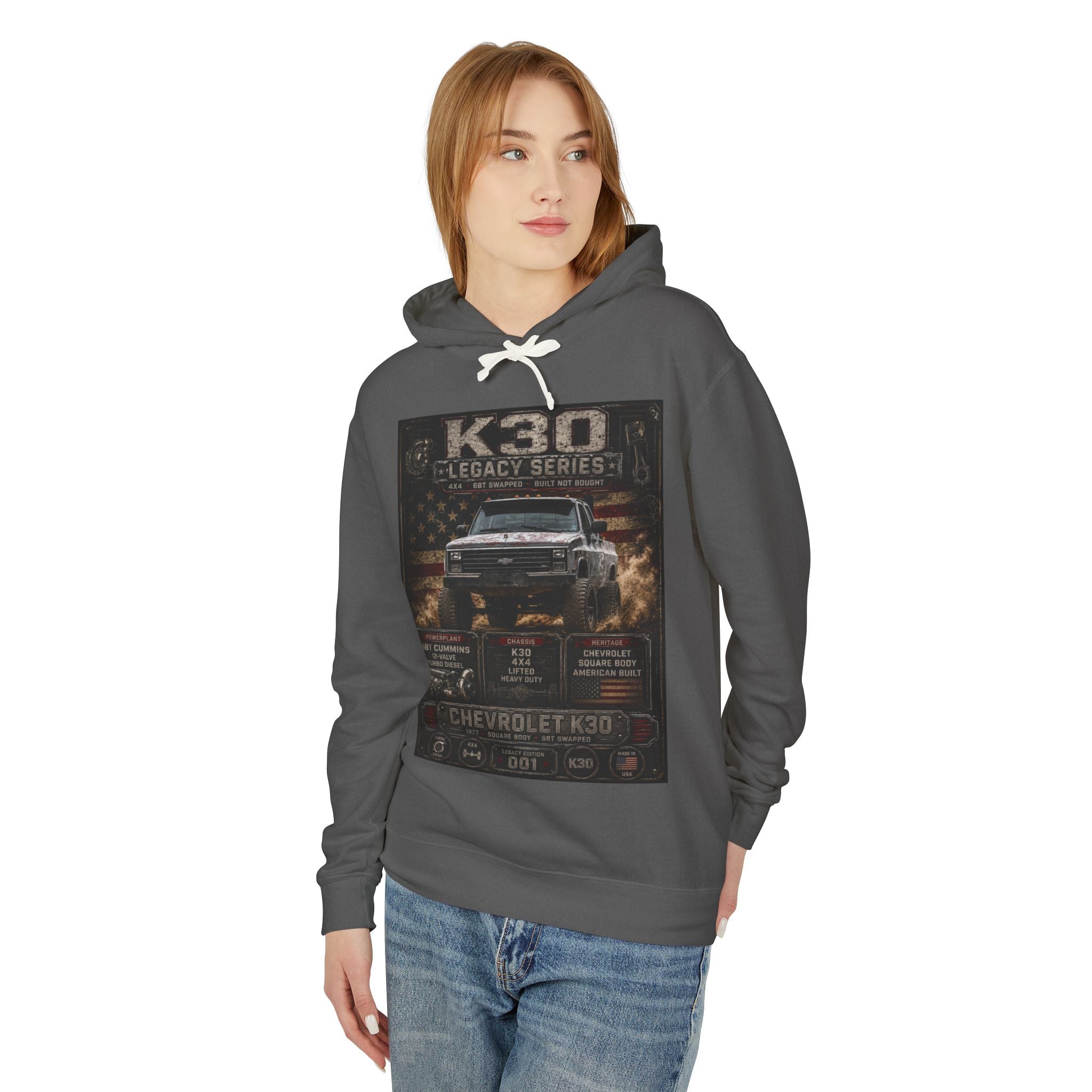 K30 Legacy Series Chevrolet K30 Truck Hoodie — Vintage Off-Road Mechanic Sweatshirt