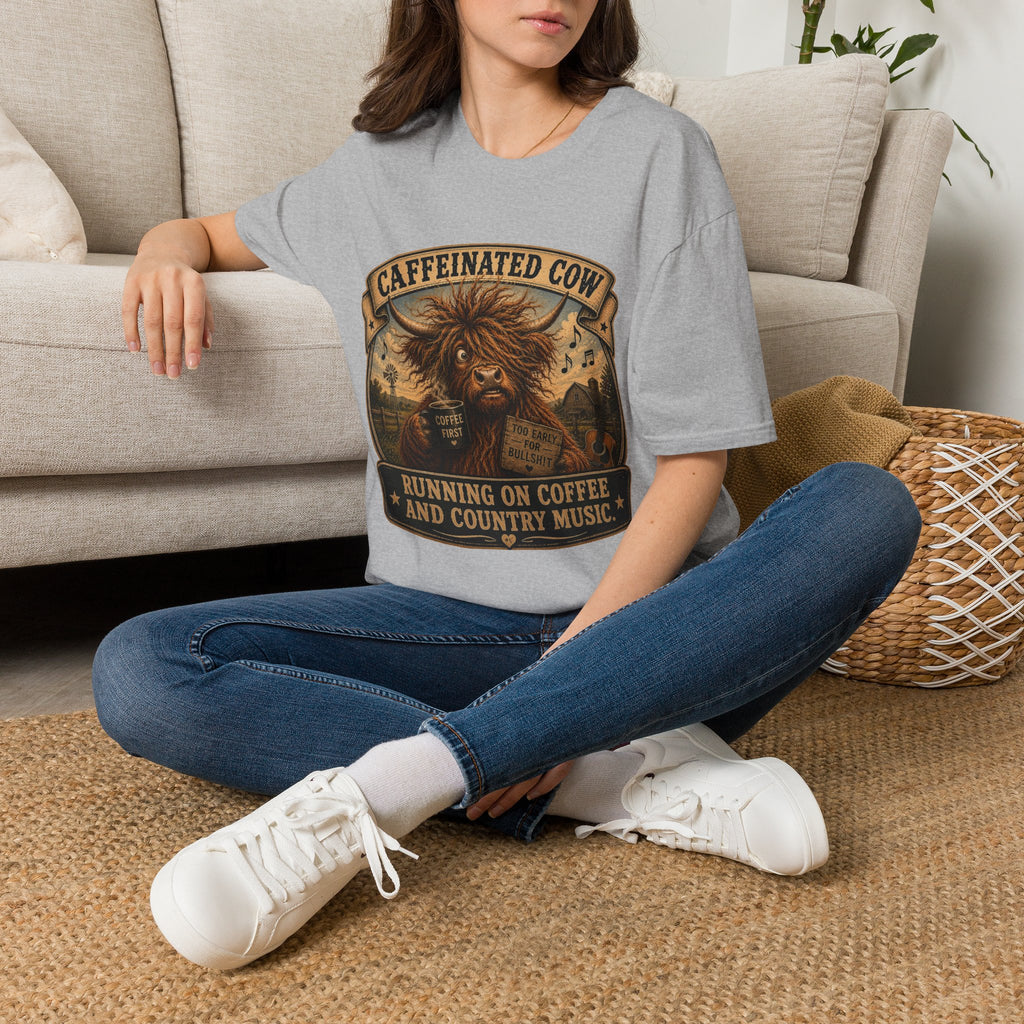 Caffeinated Cow Unisex Softstyle T-Shirt