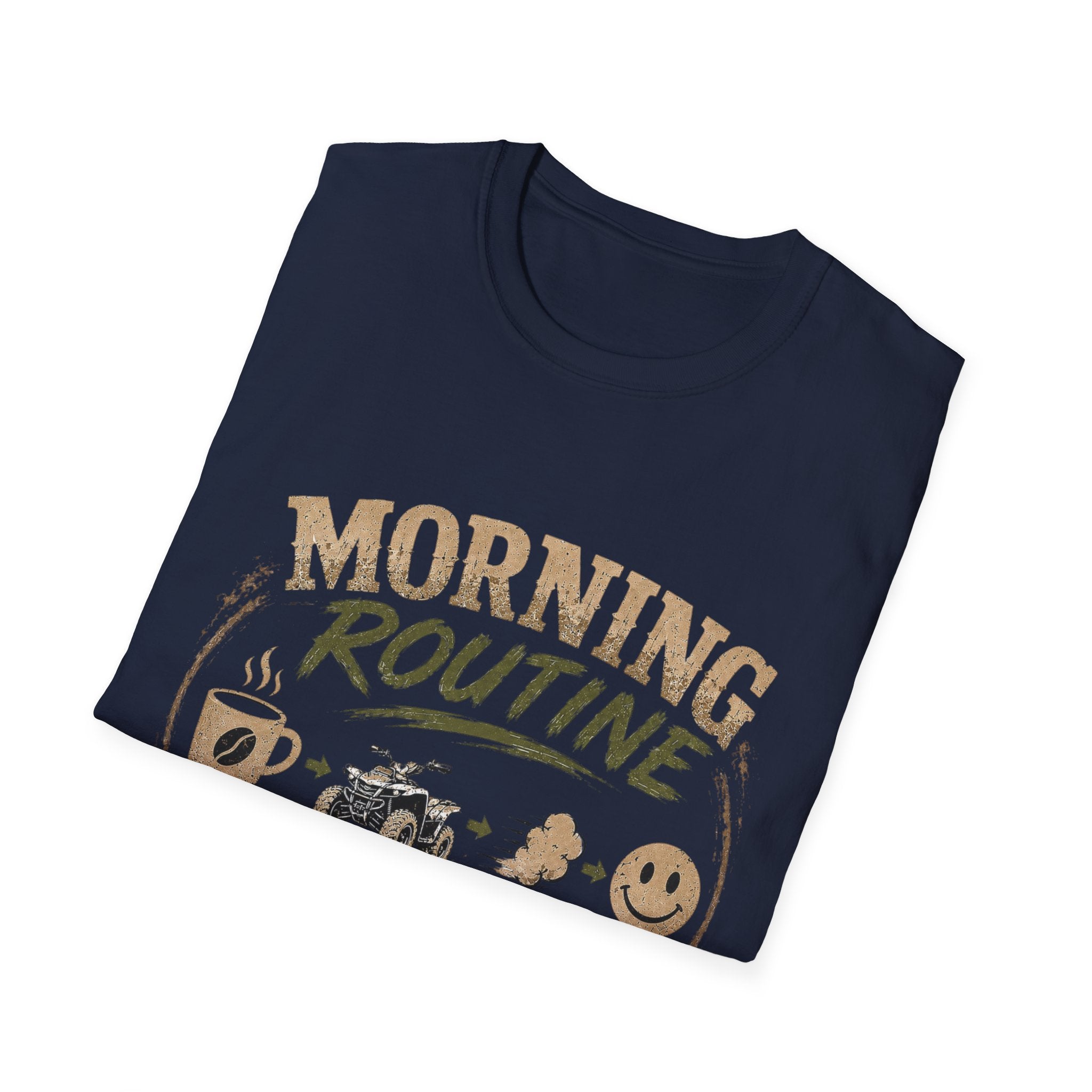 Morning Routine T-Shirt — “Coffee. ATV. Repeat.” Outdoor Adventure Graphic Tee
