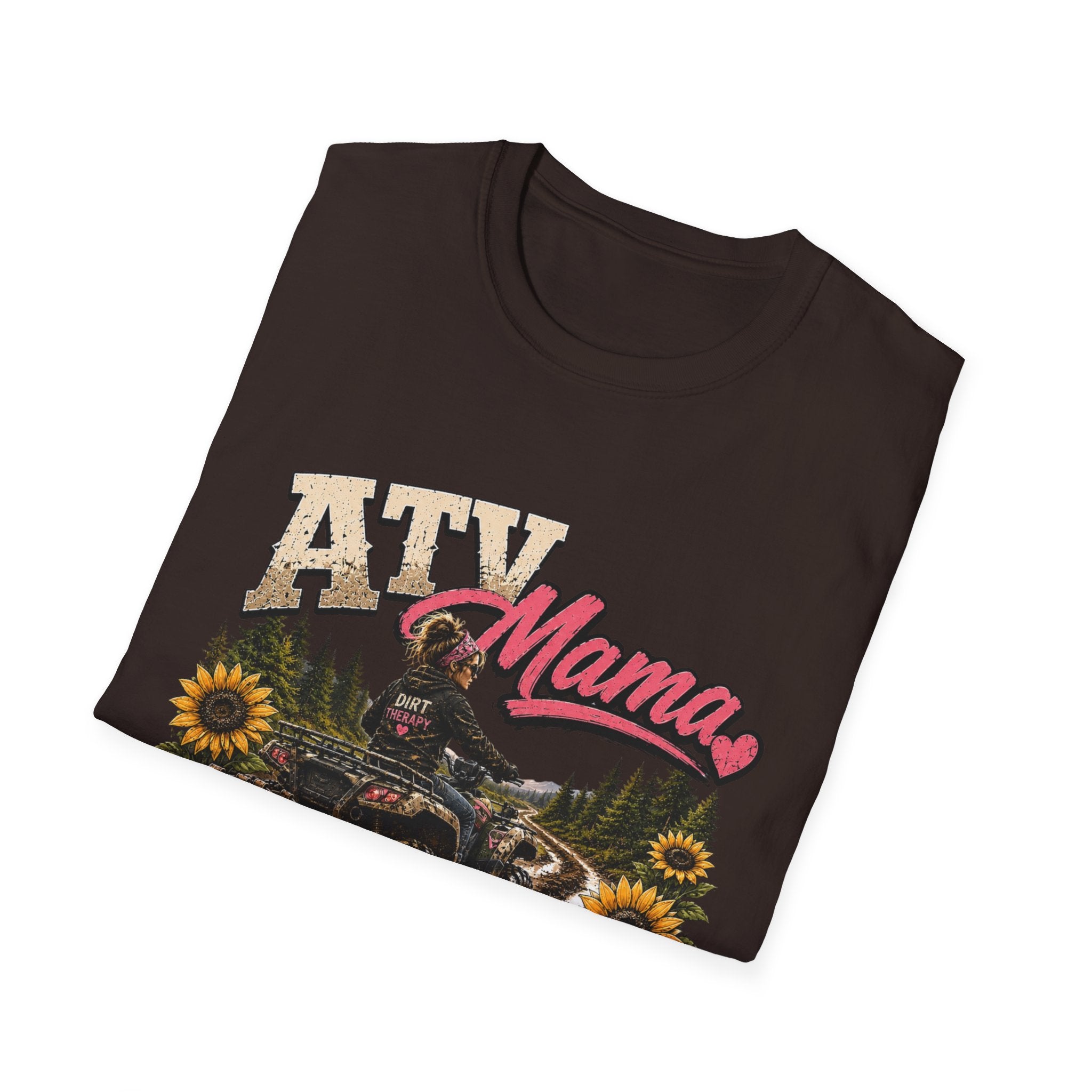 ATV Mama T-Shirt — Messy Hair, Muddy Boots Graphic Tee for Moms
