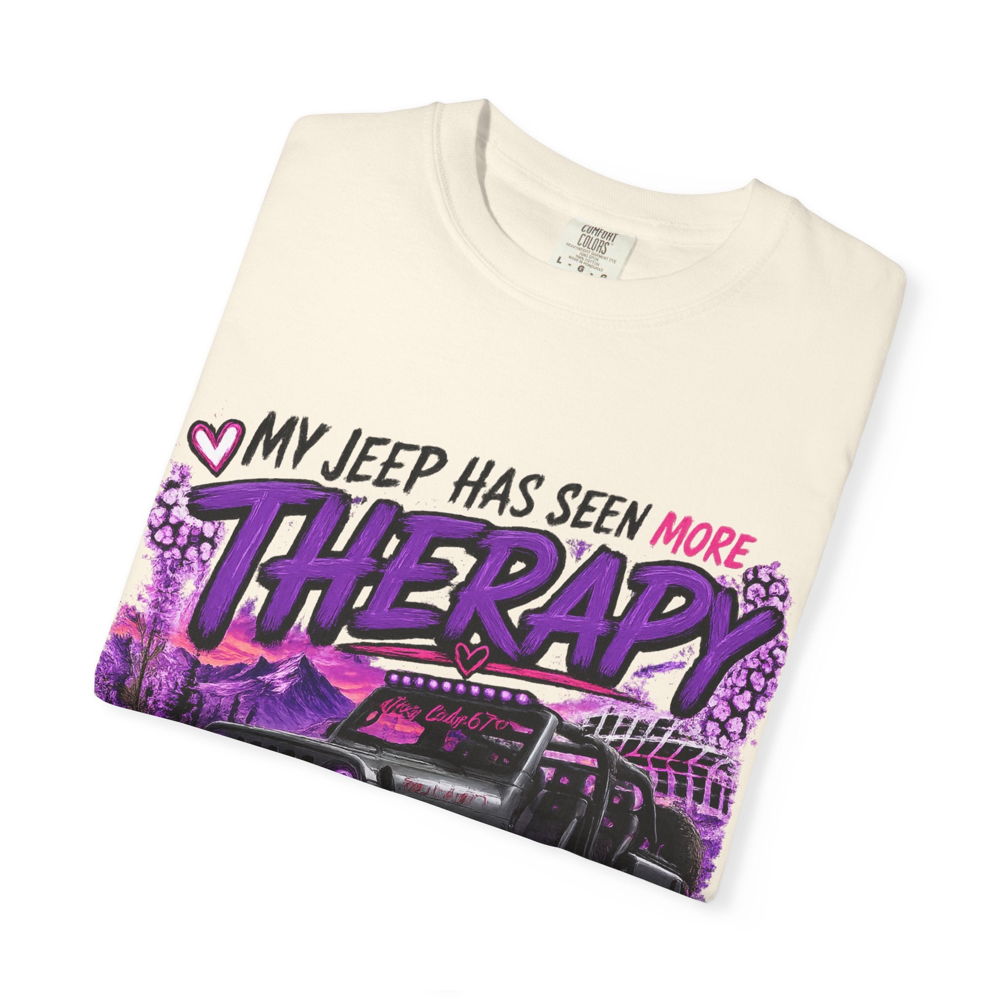 Jeep Therapy T-Shirt — My Jeep Has Seen More Therapy Than I Have Off-Road Tee