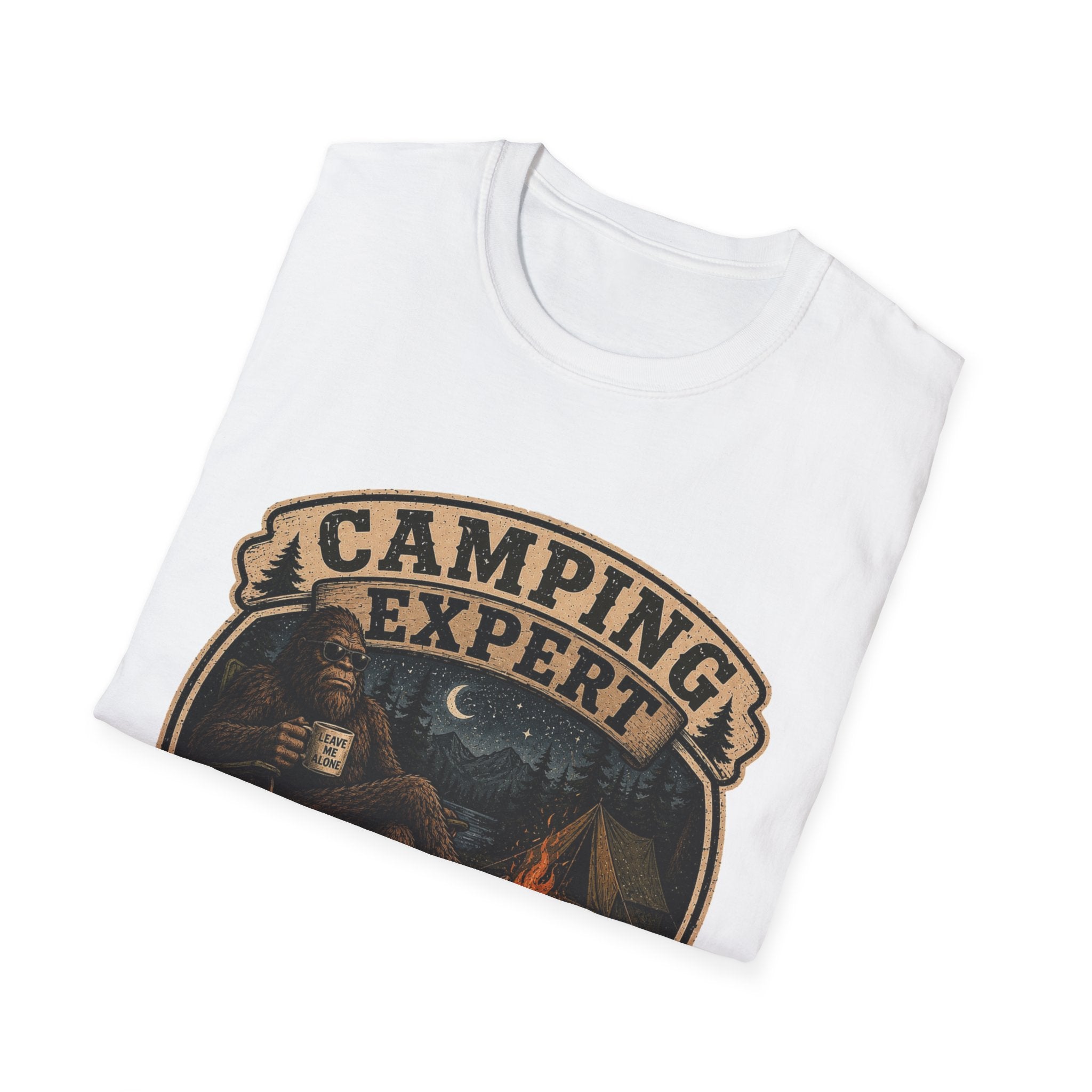 Camping Expert T-Shirt — “I Came. I Saw. I Avoided Everyone.” Outdoorsy Campfire Tee