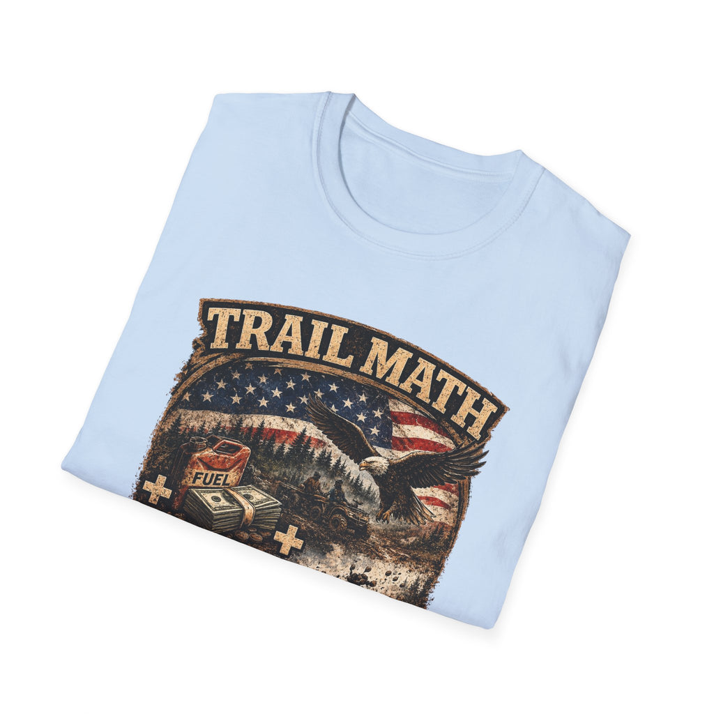 Trail Math T‑Shirt — Vintage Outdoor Eagle & American Flag Hiking Tee
