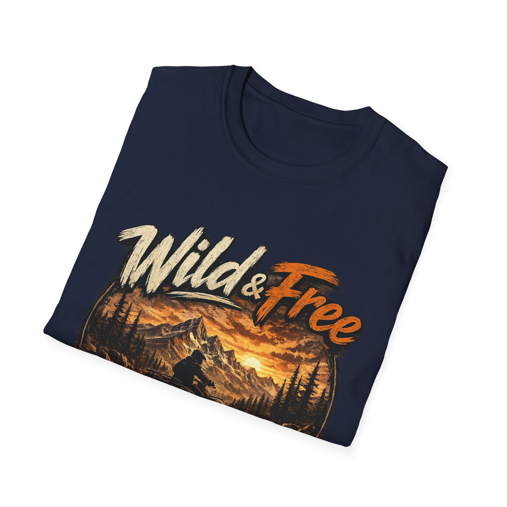Wild & Free Mountain T-Shirt — 'The Best Roads Aren't Roads At All' Adventure Tee