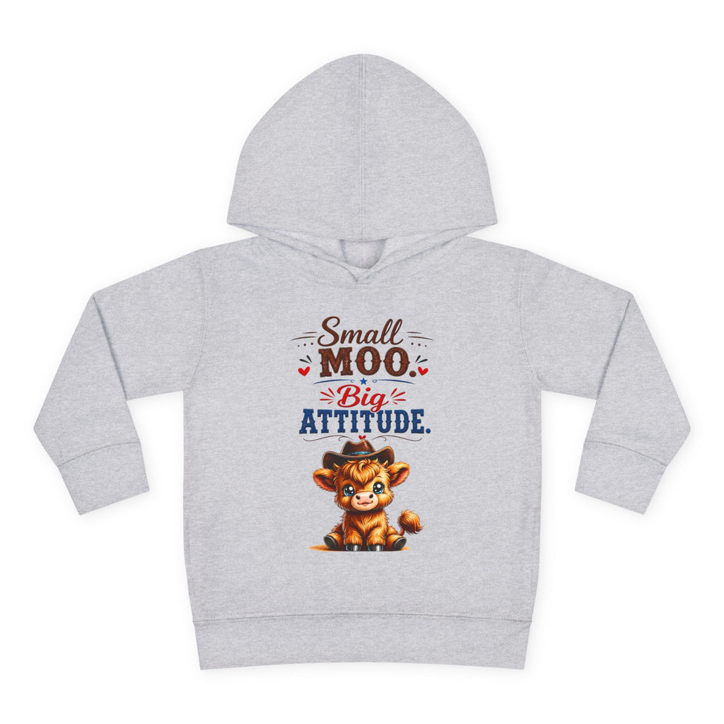 Small Moo Big Attitude Toddler Pullover Fleece Hoodie
