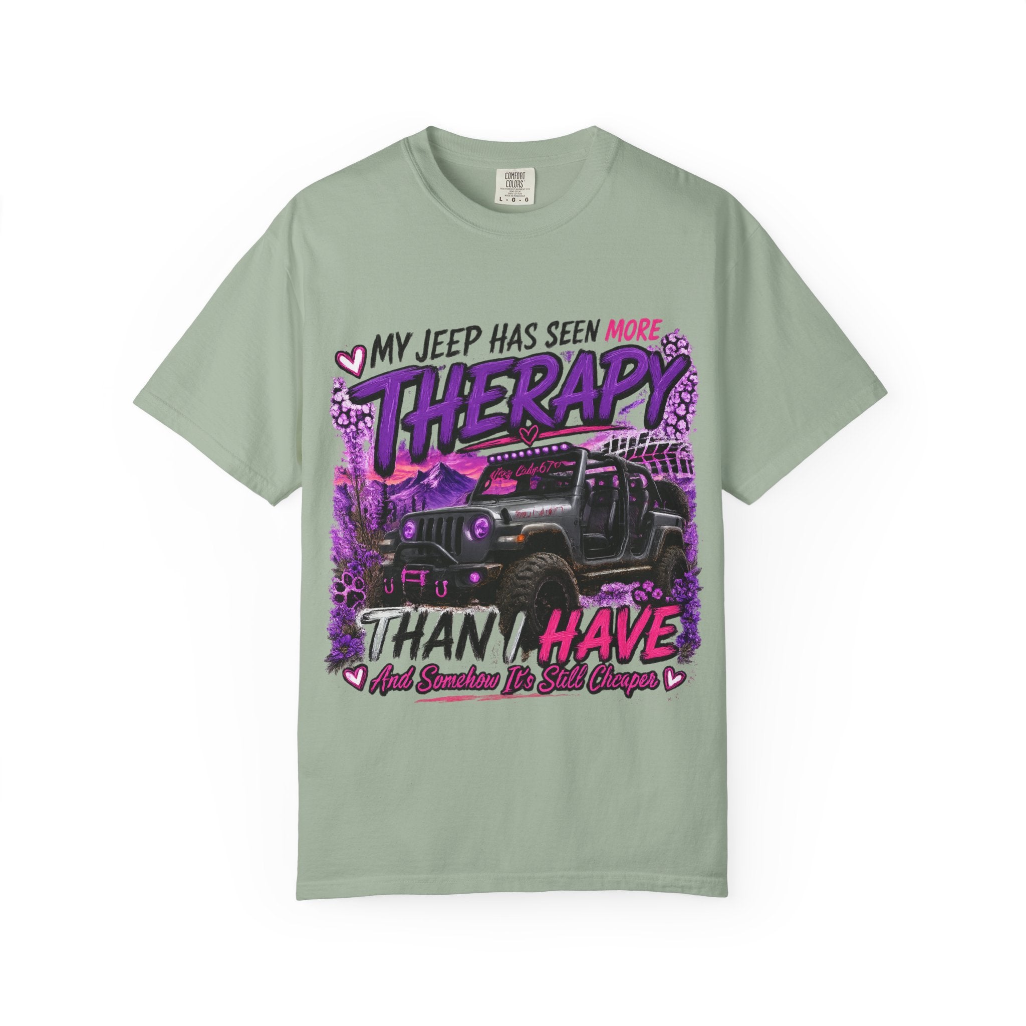 Jeep Therapy T-Shirt — My Jeep Has Seen More Therapy Than I Have Off-Road Tee