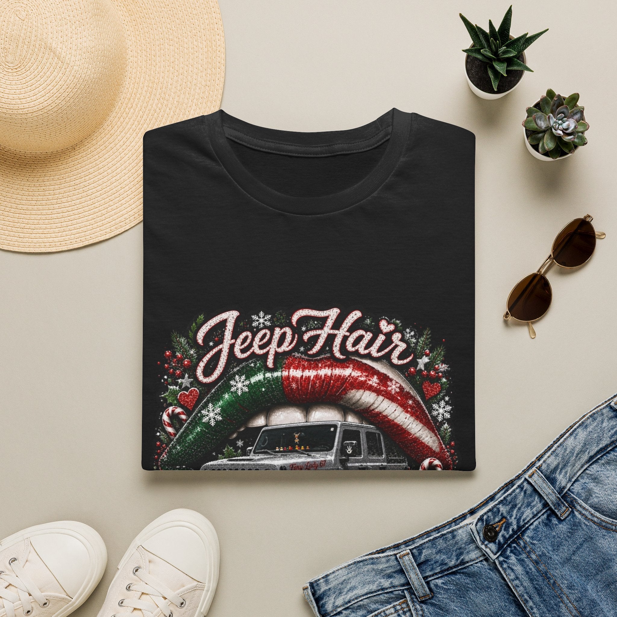 Jeep Hair Don't Care T-Shirt — Holiday Jeep Lover Graphic Tee