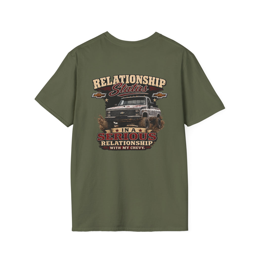 Relationship Status - Chevrolet K30 Vintage Truck Pocket T-Shirt