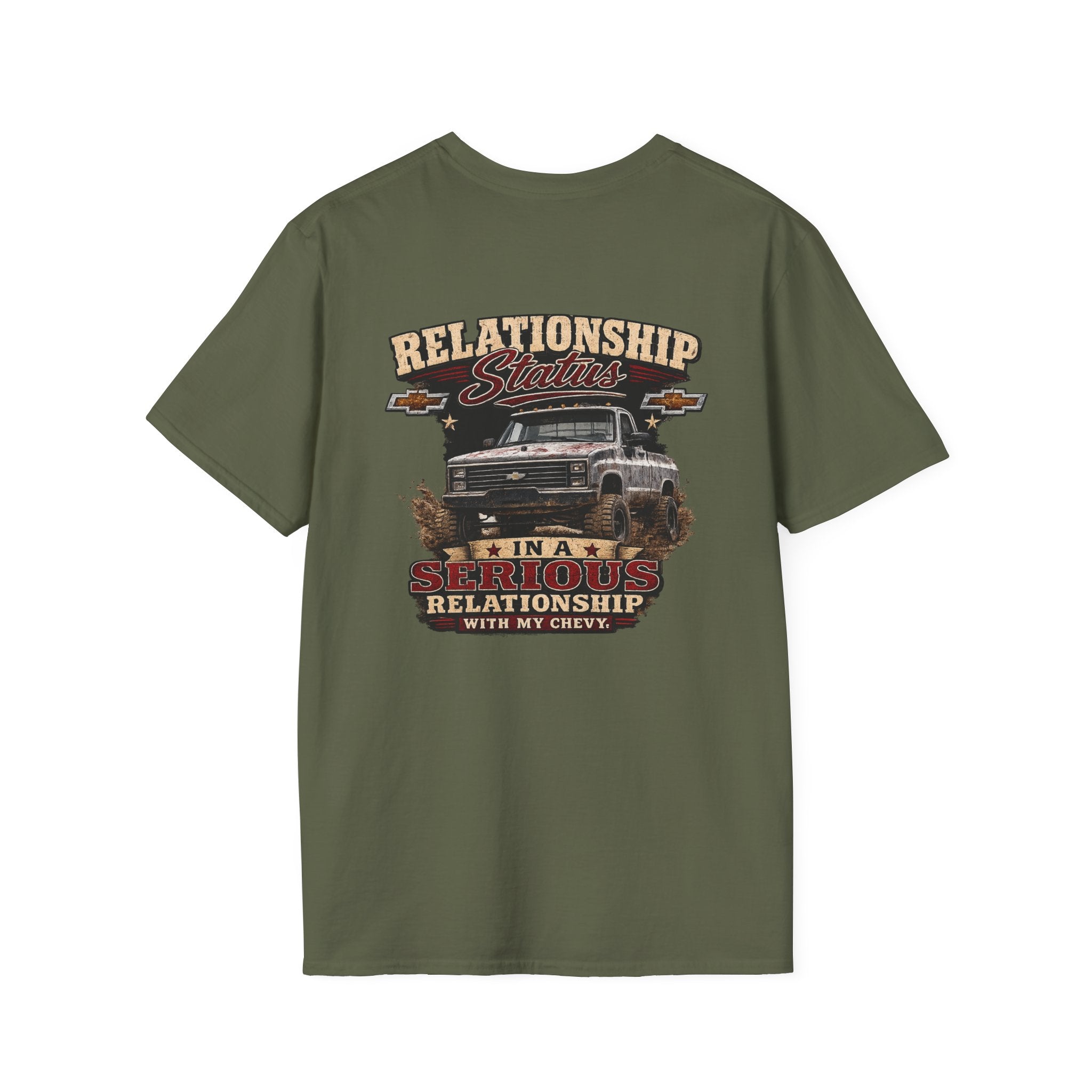 Relationship Status - Chevrolet K30 Vintage Truck Pocket T-Shirt