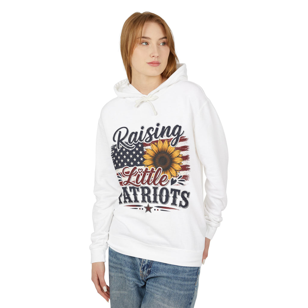 Raising Little Patriots 4th of July Hoodie — Patriotic Independence Day Sweatshirt