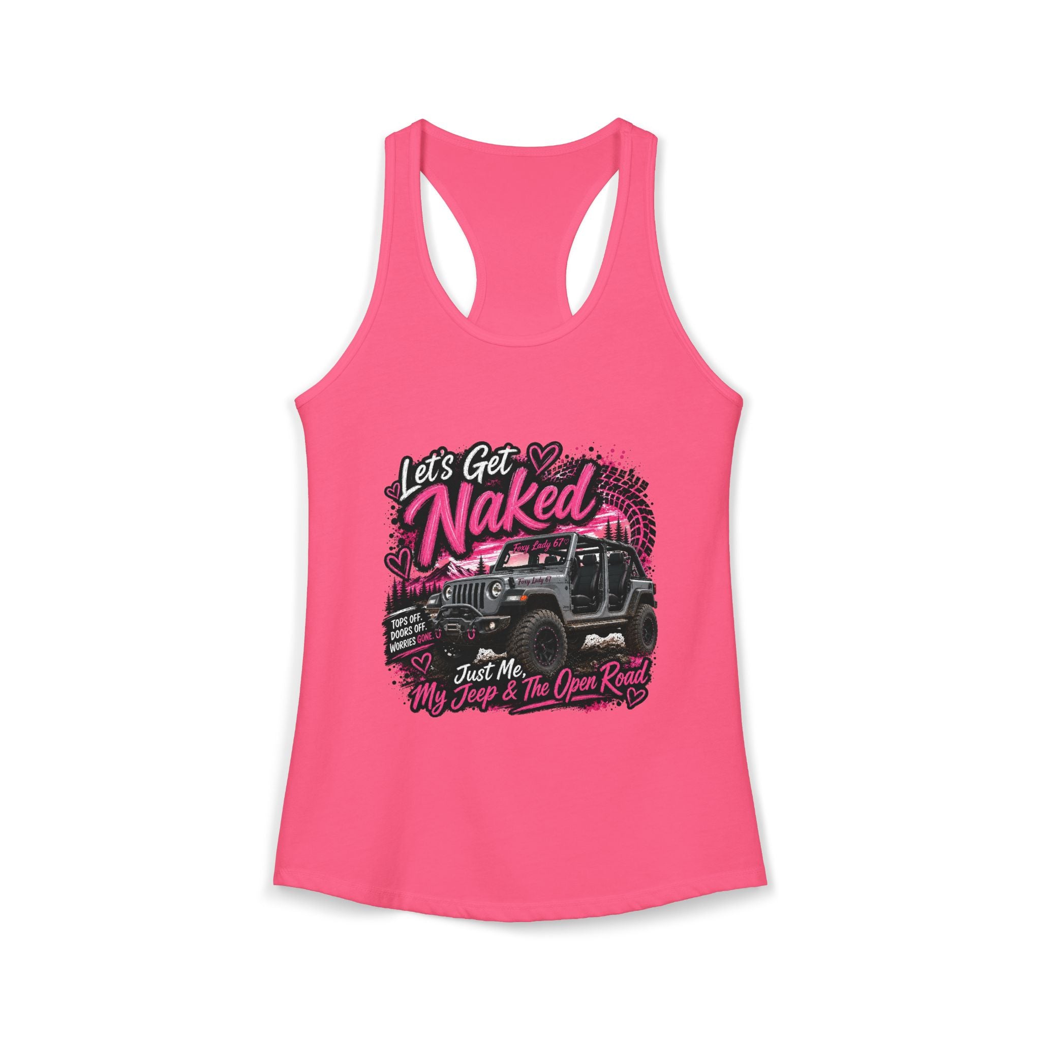 Let's Get Naked Jeep Women's Ideal Racerback Tank