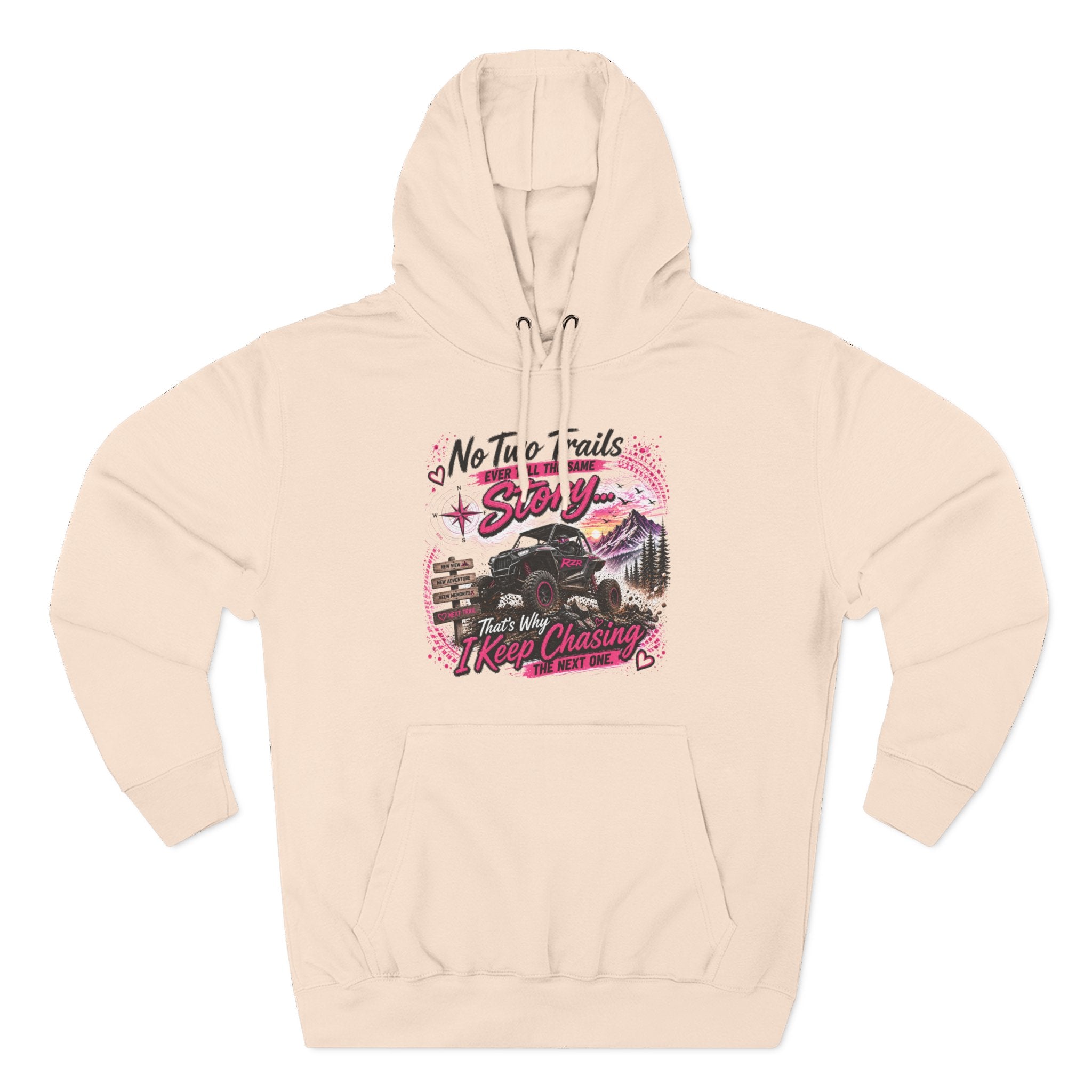 No Two Trails Stay the Same Motorcycle Hoodie – Retro Road Trip Graphic Sweatshirt