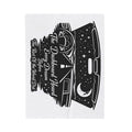 'The Dashboard Heard Every Dream' Retro Camper Moonlight Design - Velveteen Plush Blanket
