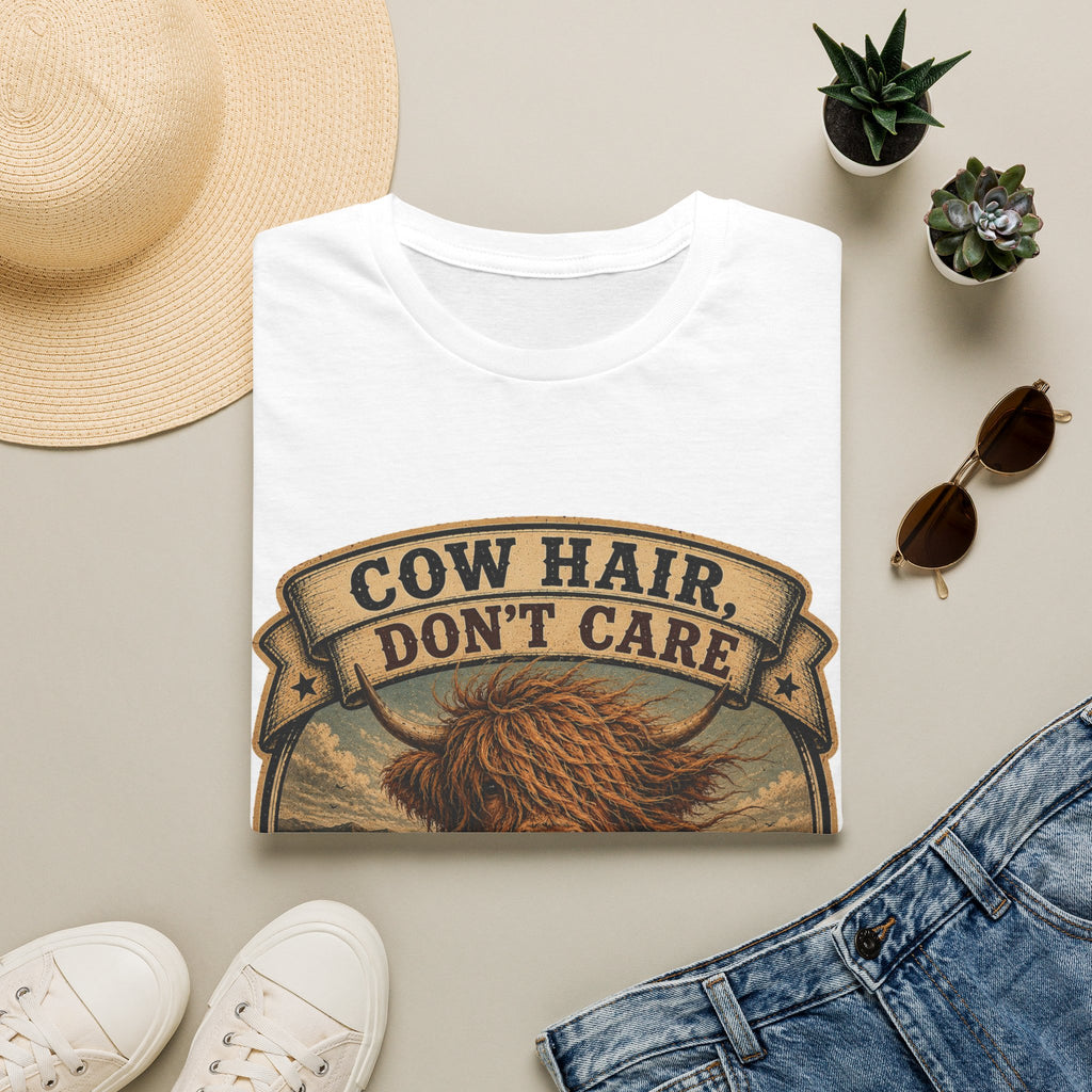 Cow Hair Don't Care Highland Cow - Unisex Softstyle T-Shirt