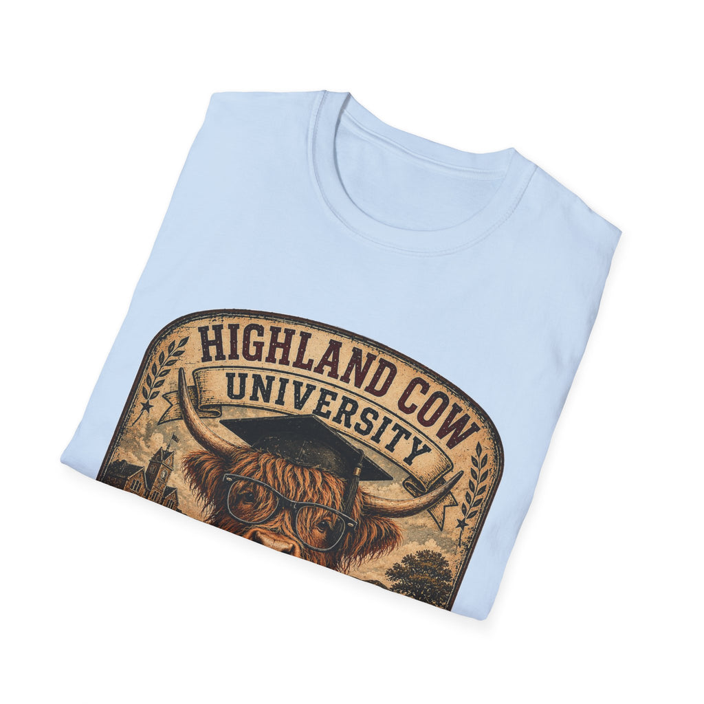 Highland Cow University Unisex Softstyle T-Shirt