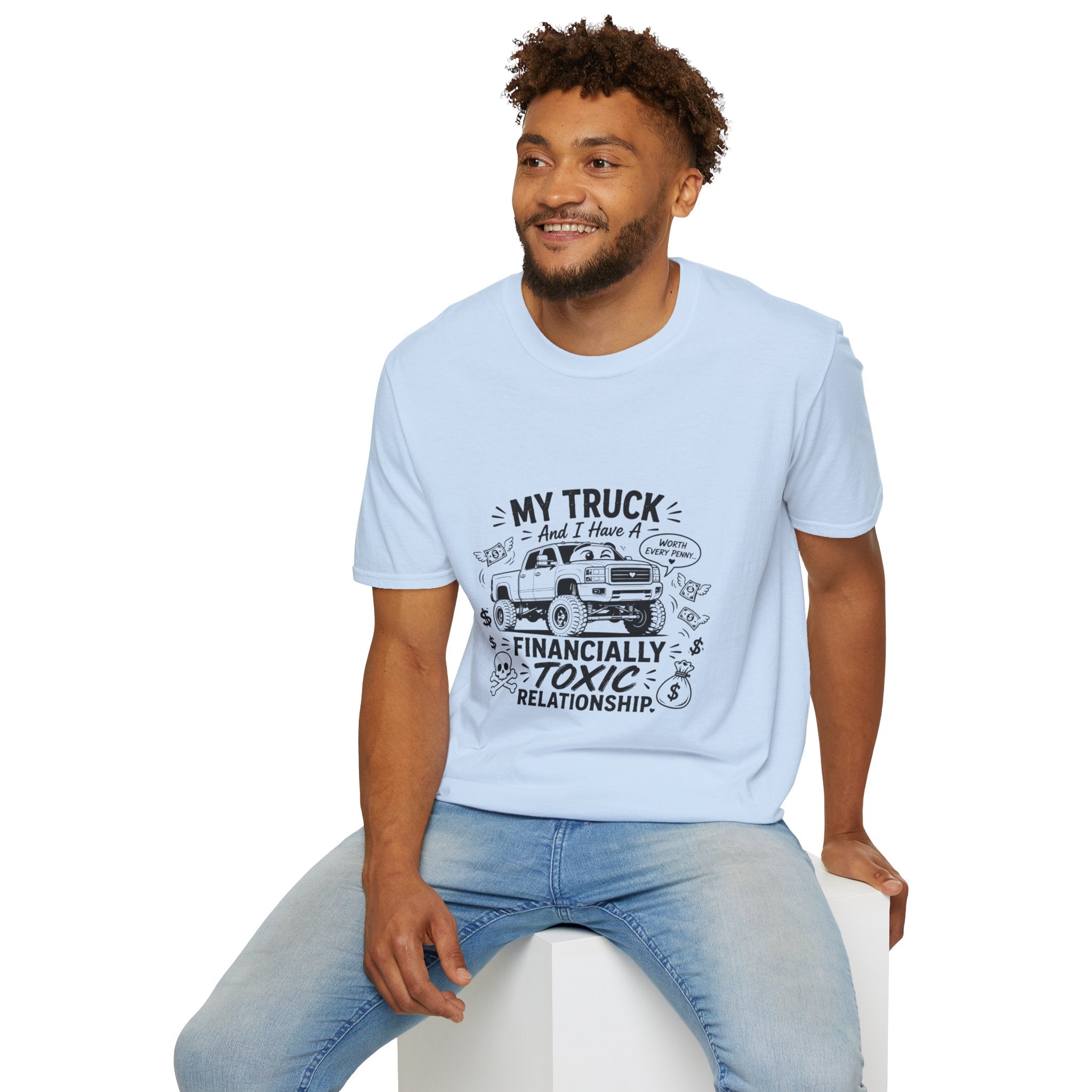 "My Truck and I Have a Financially Toxic Relationship" Casual Graphic Tee for Truck Lovers — Truck T-Shirt