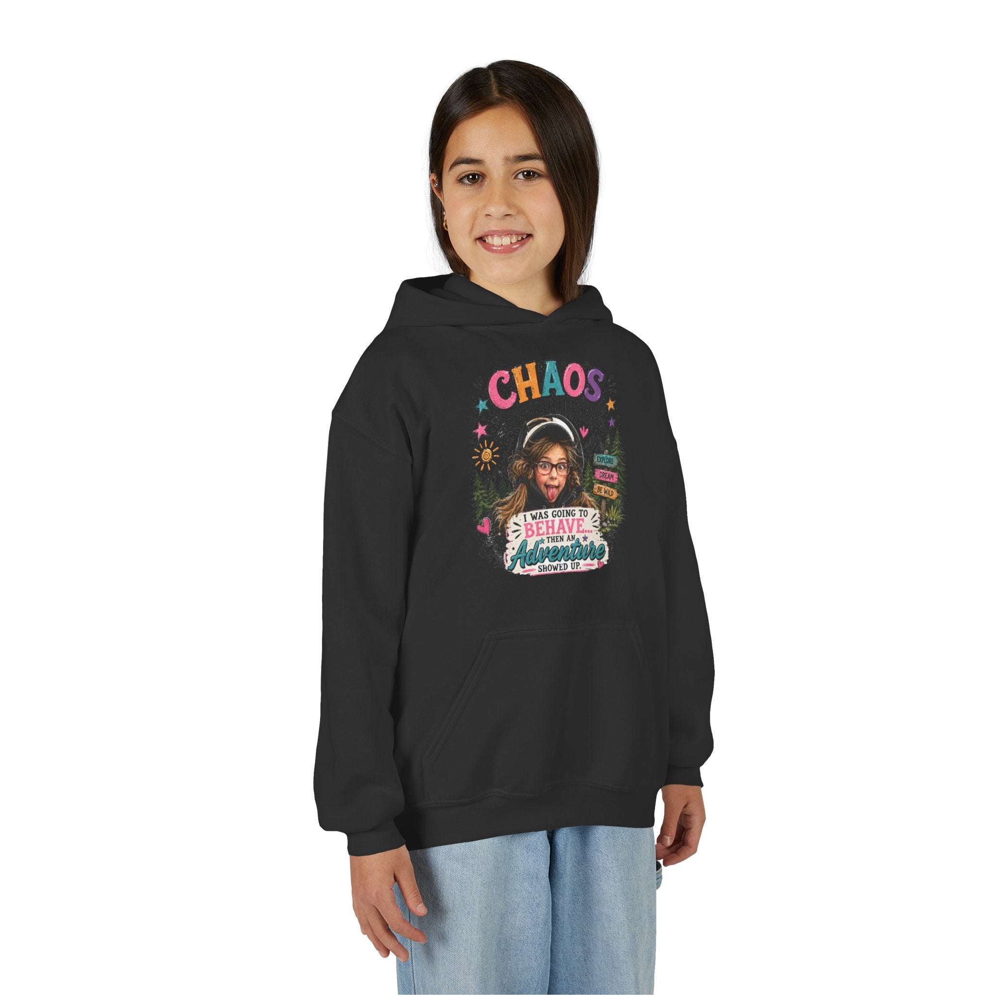 Youth Hoodie - "Chaos Coordinator" Funny Christmas Sweatshirt for Kids