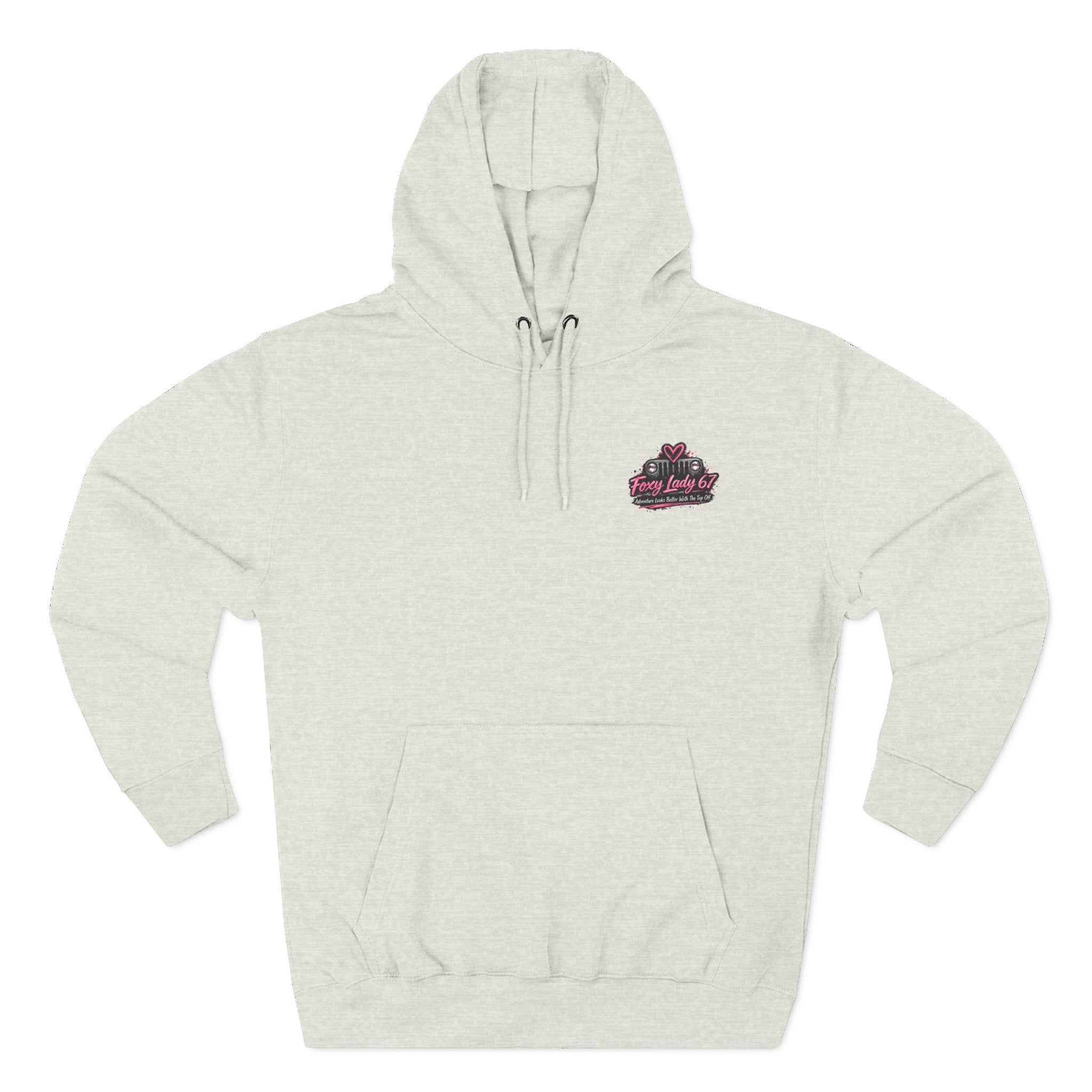 Let's Get Naked Jeep (design on front and back) Three-Panel Fleece Hoodie