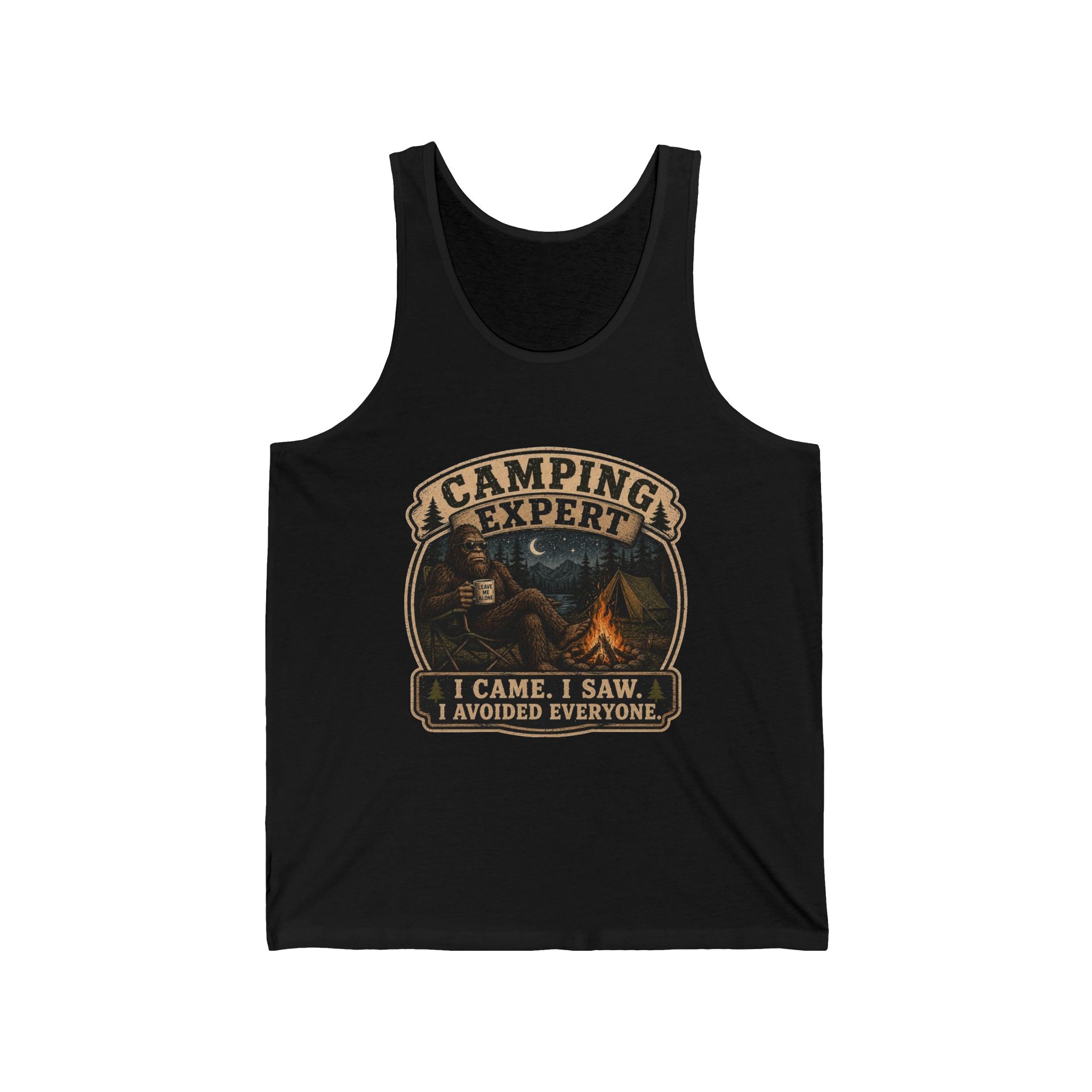 “I Came, I Saw, I Avoided Everyone” Funny Outdoor Shirt — Camping Expert Tank Top