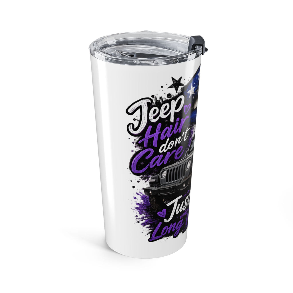 "Just a Girl" Off‑Road Travel Mug — 20oz Patriotic Jeep Tumbler
