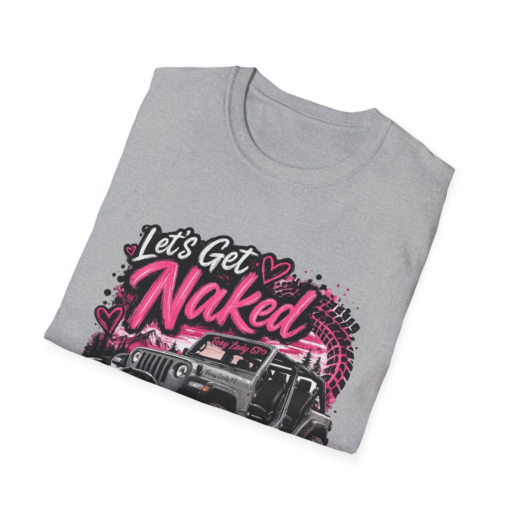 Jeep 'Let's Get Naked' Graphic T-Shirt — Funny Off-Roading Top