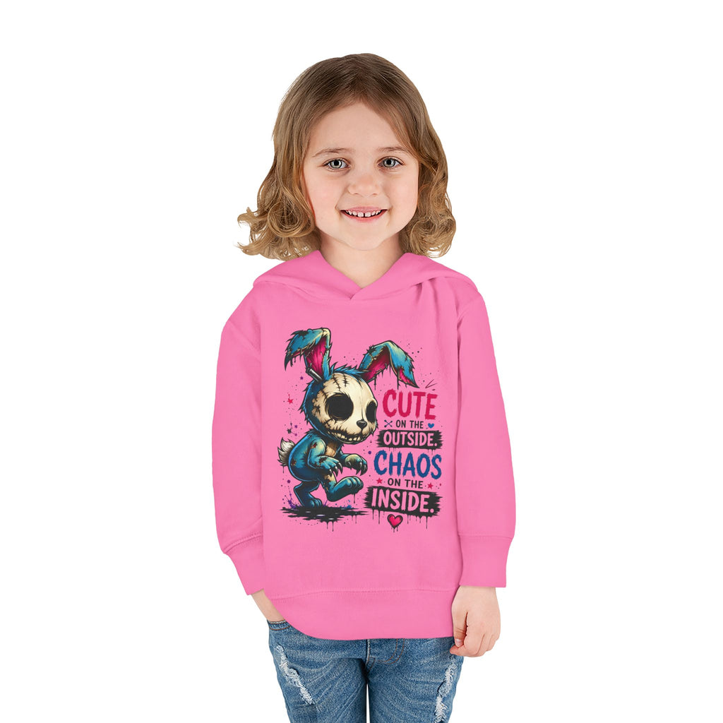 Cute on the outside Choas on the inside Toddler Pullover Fleece Hoodie