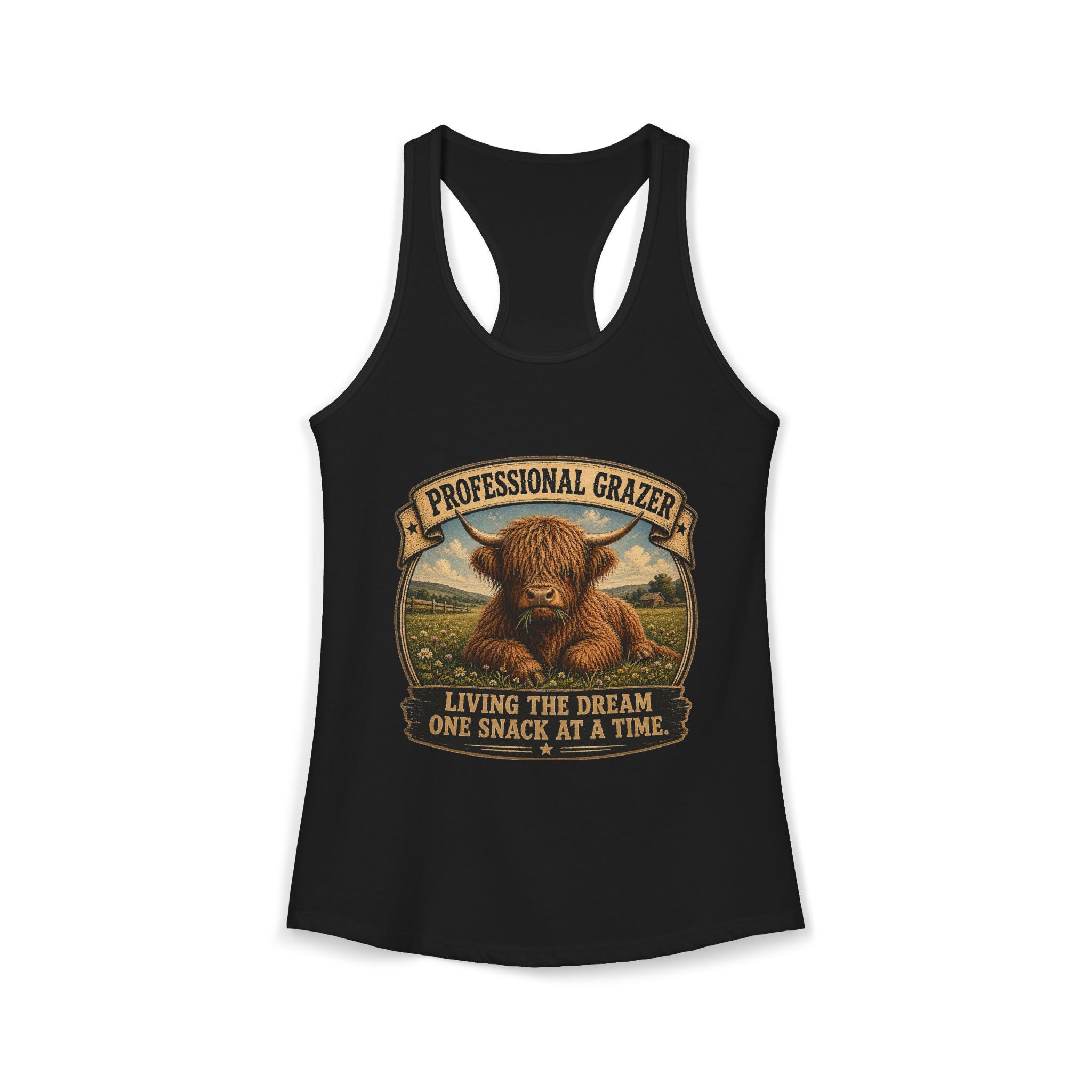 Professional Gazer Highland Cow Women's Ideal Racerback Tank