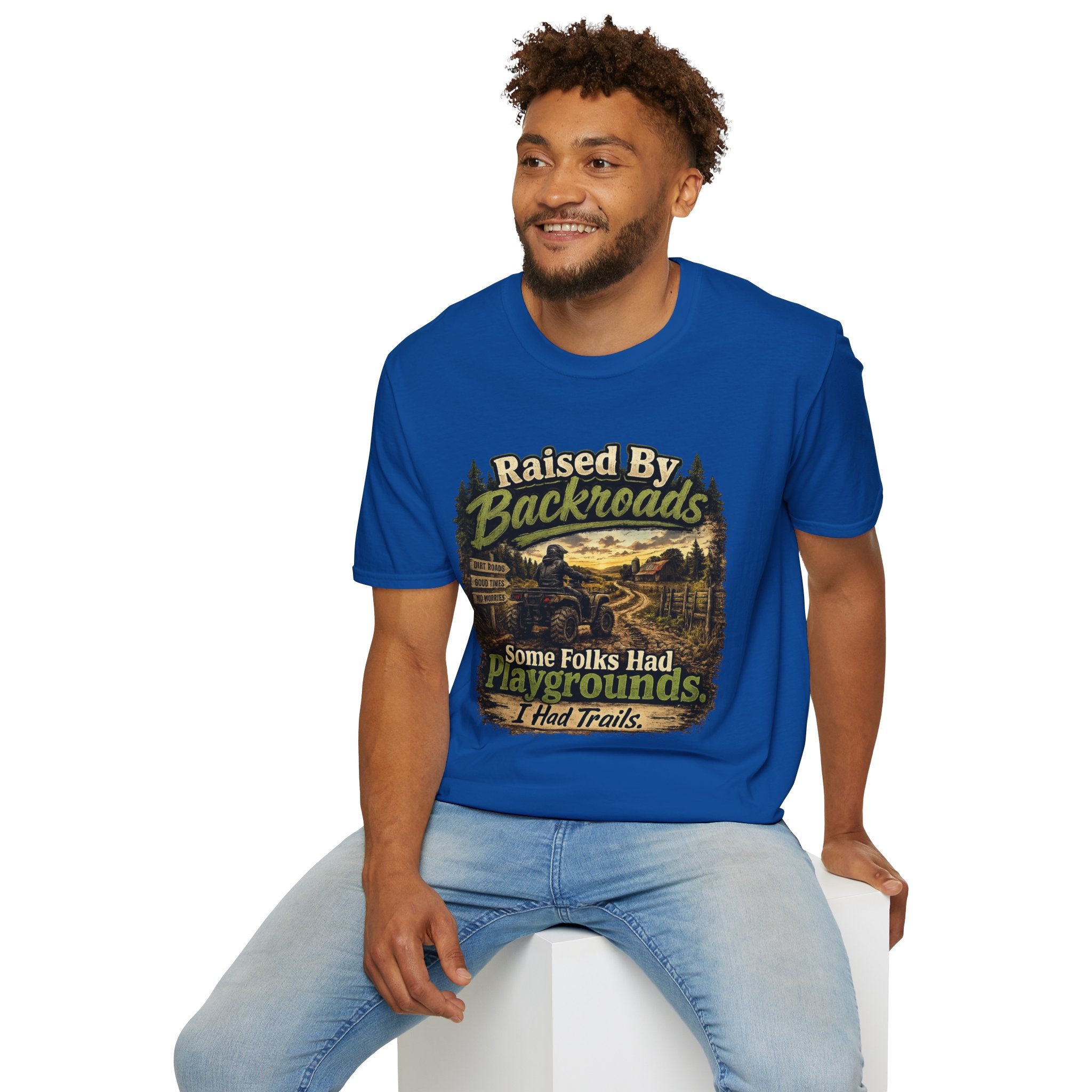 Raised By Backroads T-Shirt — Rustic Country Outdoor Graphic Tee