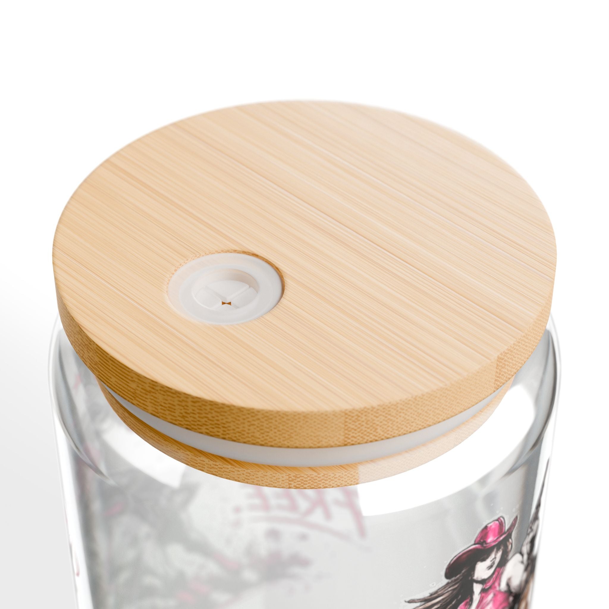 "Chase the Dream" Horse Racing Design, 16oz Glass Jar with Straw - Sipper Glass