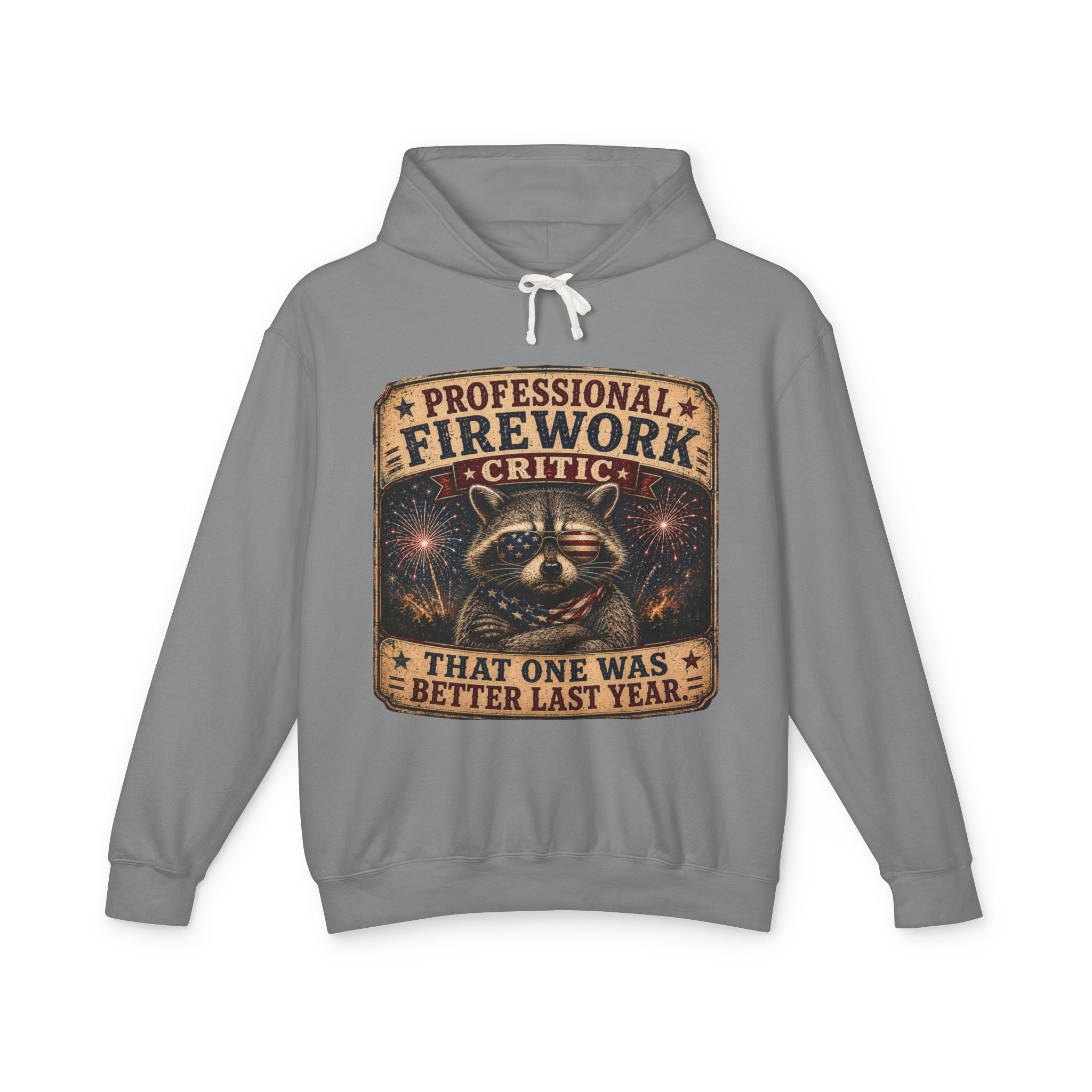 Firework Critic Hoodie — "Professional Firework Critic: That One Was Better Last Year"