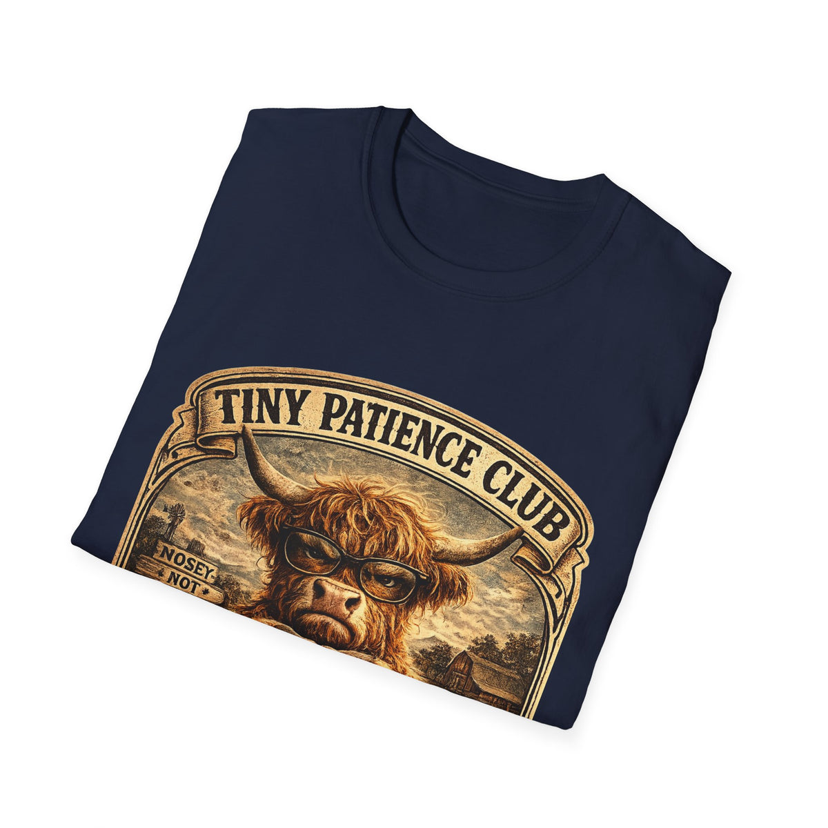 Tiny Patience Club Highland Cow Unisex Softstyle T-Shirt