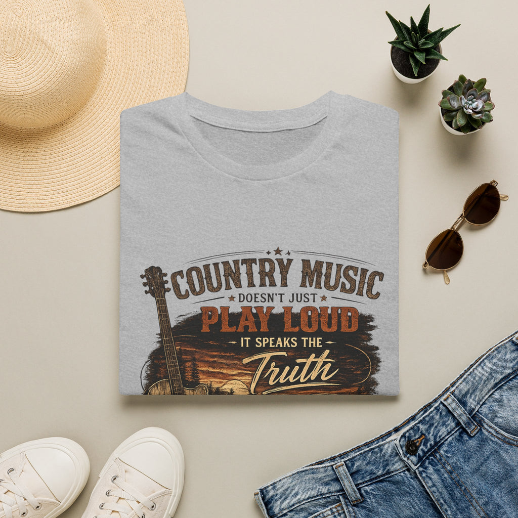 "Country Music Doesn't Just Play Loud, It Speaks the Truth" Graphic Tee — Country Music T-Shirt