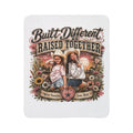 "Built Different Raised Together" Sister Cowgirl Retro Floral Throw — Fleece Sherpa Blanket